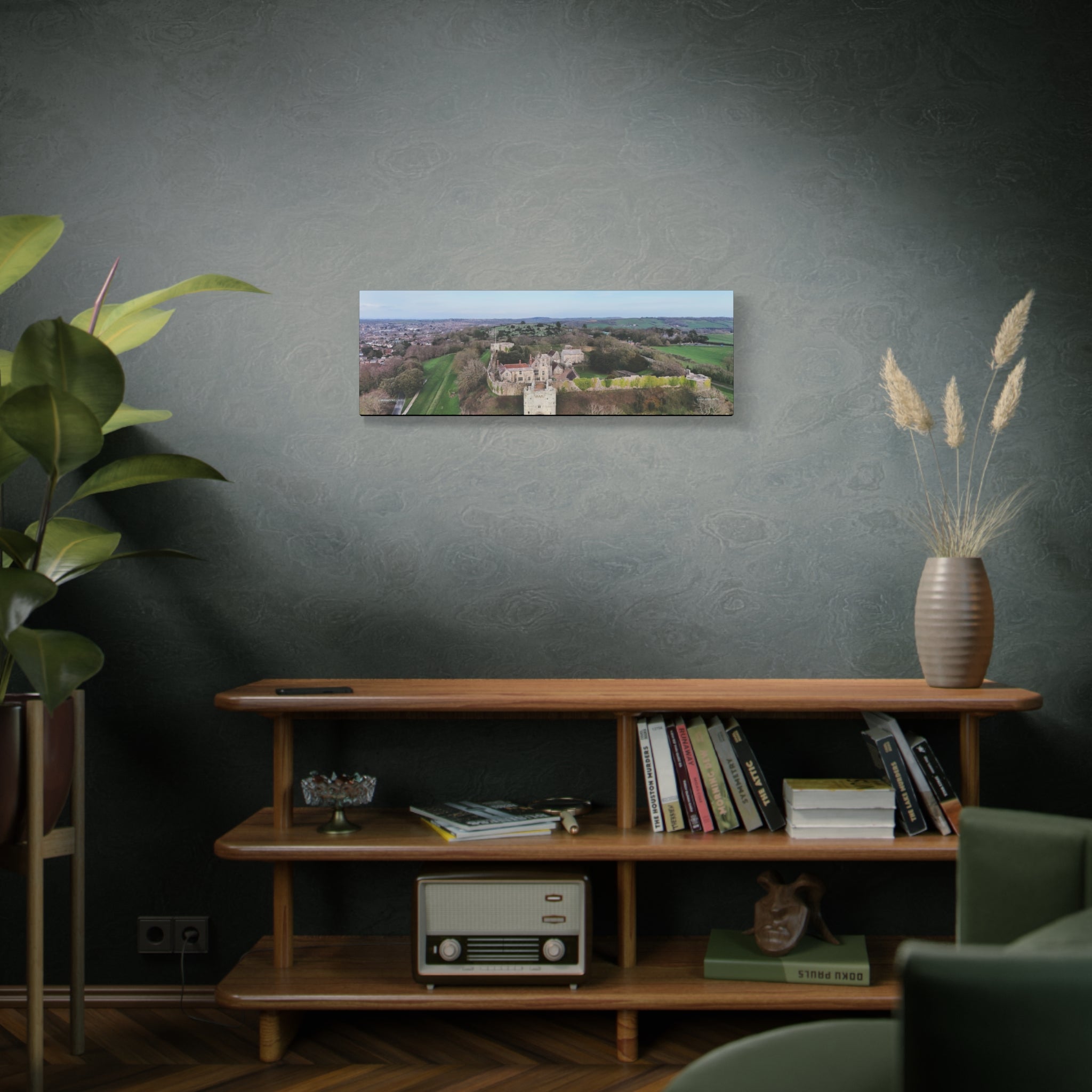 Isle of Wight Panoramic Canvas Print — Carisbrooke Castle Stretched Wall Art