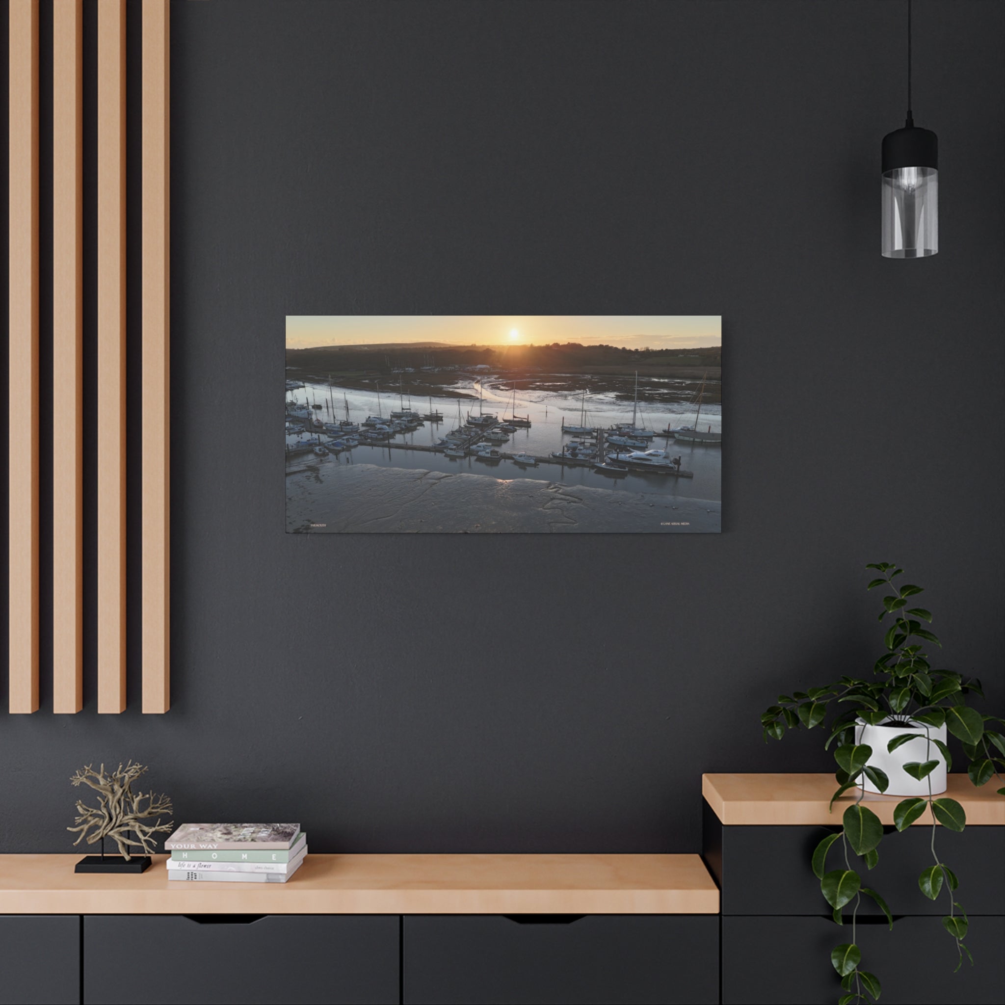 Isle of Wight Canvas Print — Yarmouth Harbour Stretched Matte Wall Art