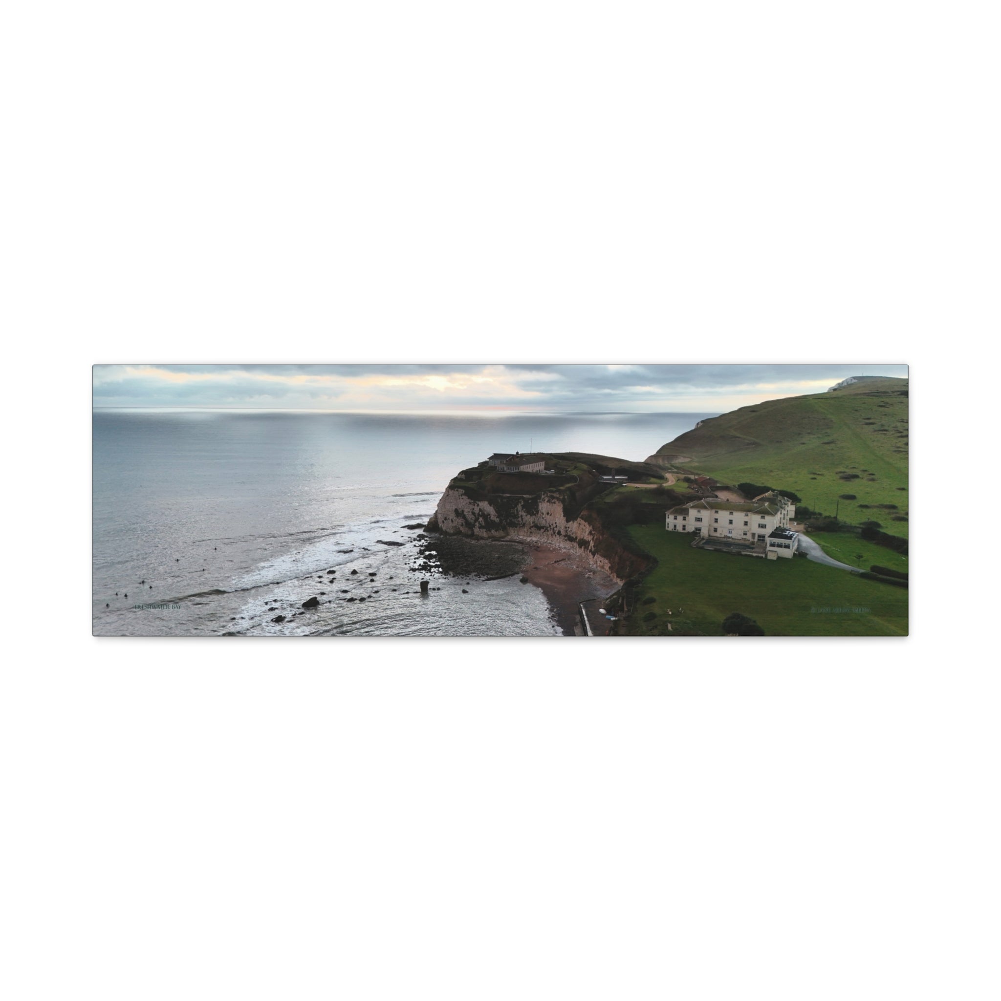 Isle of Wight Canvas Print — Freshwater Bay Seaside Stretched Wall Art