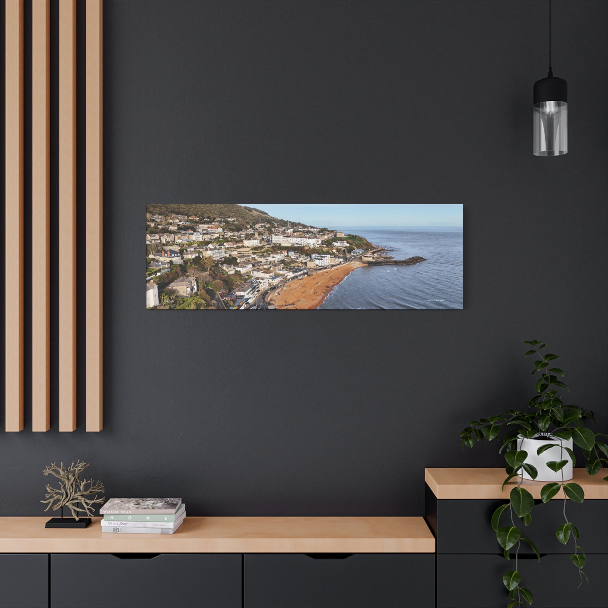 Isle of Wight Panoramic Canvas Print — Ventnor Stretched Wall Art