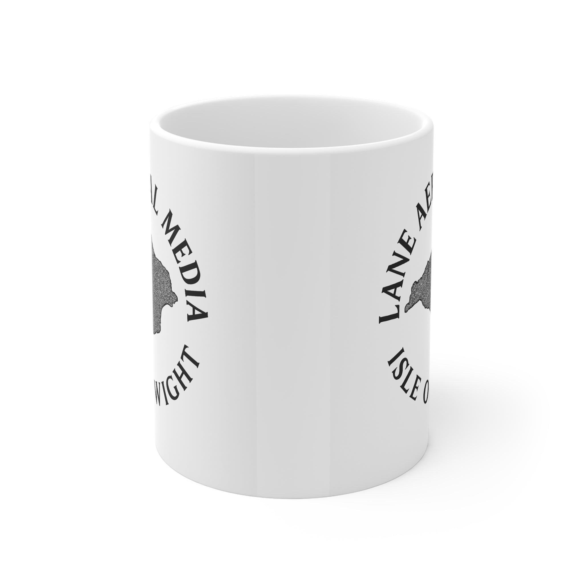 Isle of Wight Gift Mug — Lane Aerial Media Logo Ceramic Coffee Cup