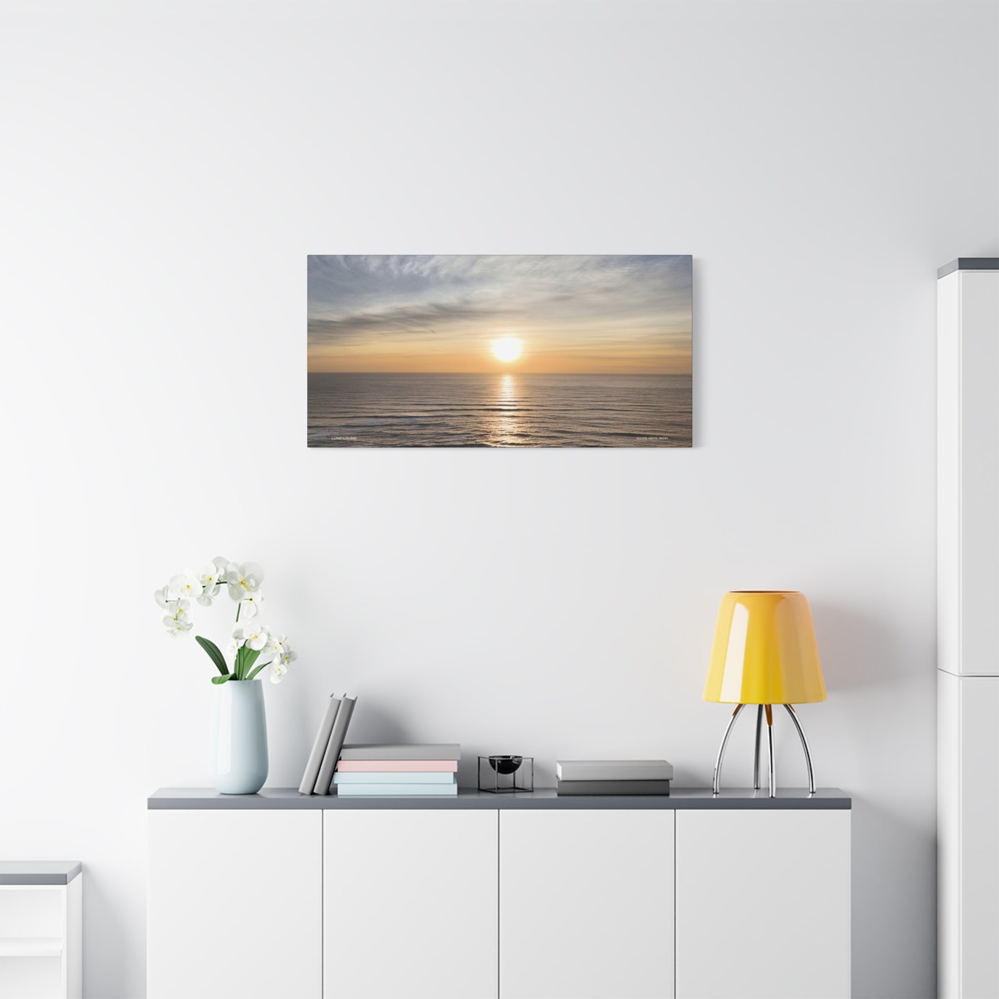 Isle of Wight Canvas Print — Compton Bay Sunset Matte Stretched Wall Art