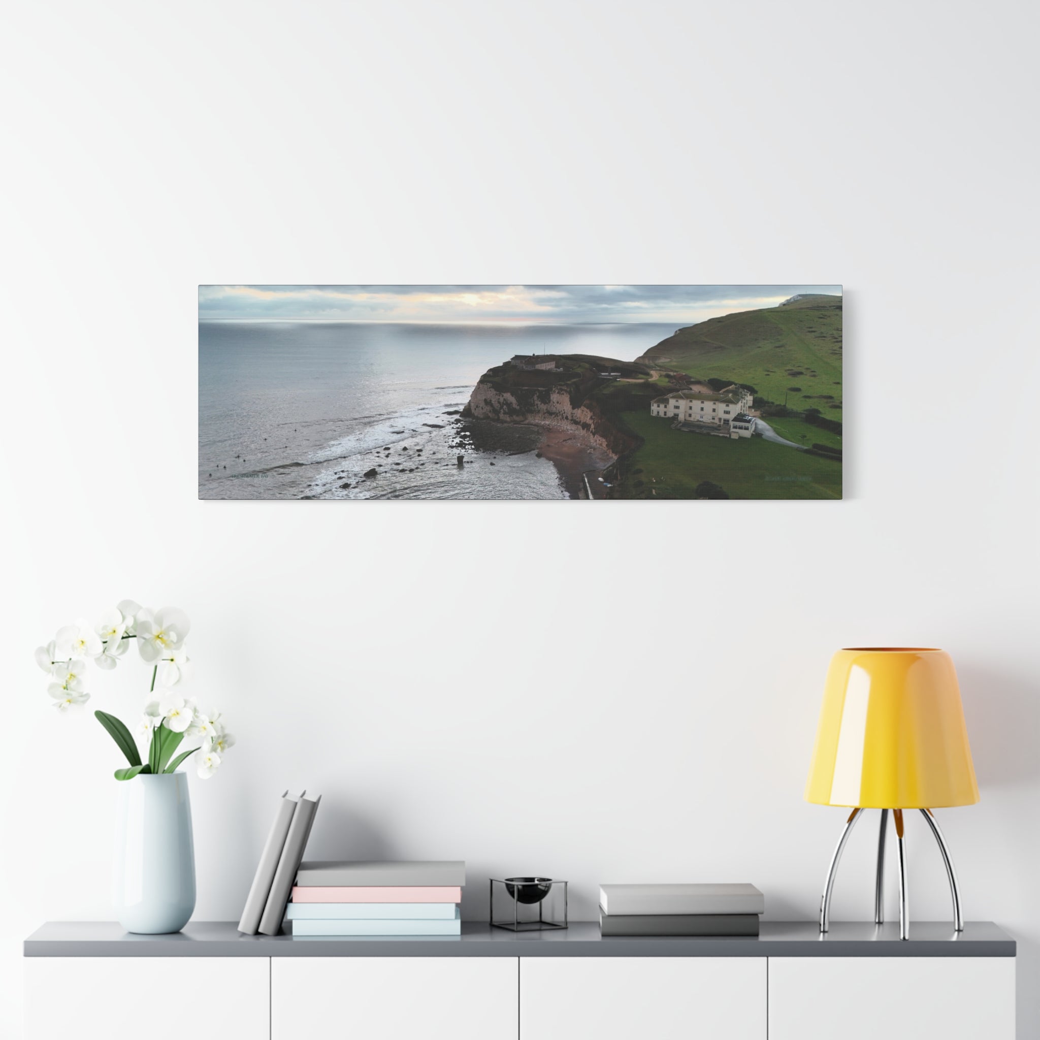 Isle of Wight Canvas Print — Freshwater Bay Seaside Stretched Wall Art