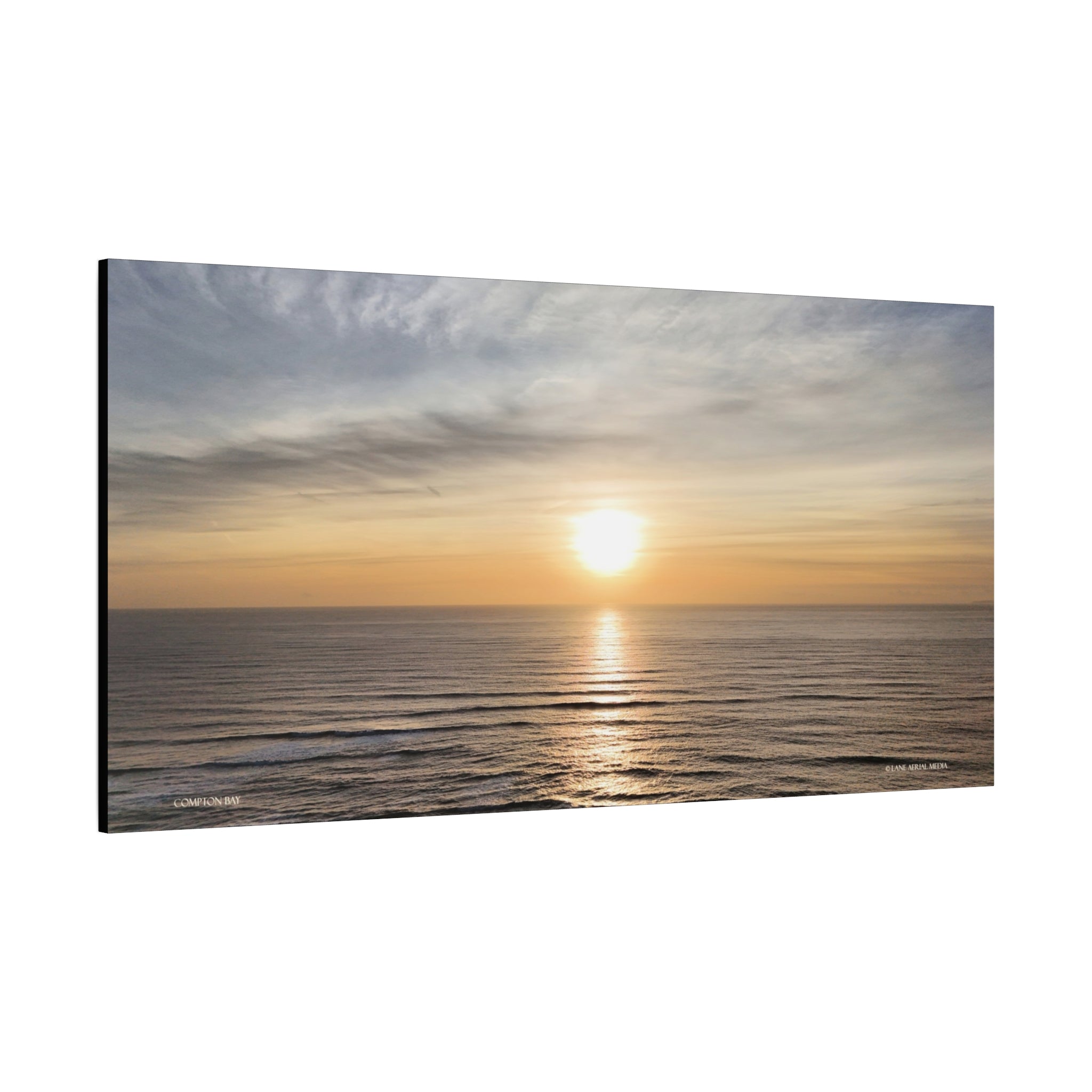 Isle of Wight Canvas Print — Compton Bay Sunset Matte Stretched Wall Art