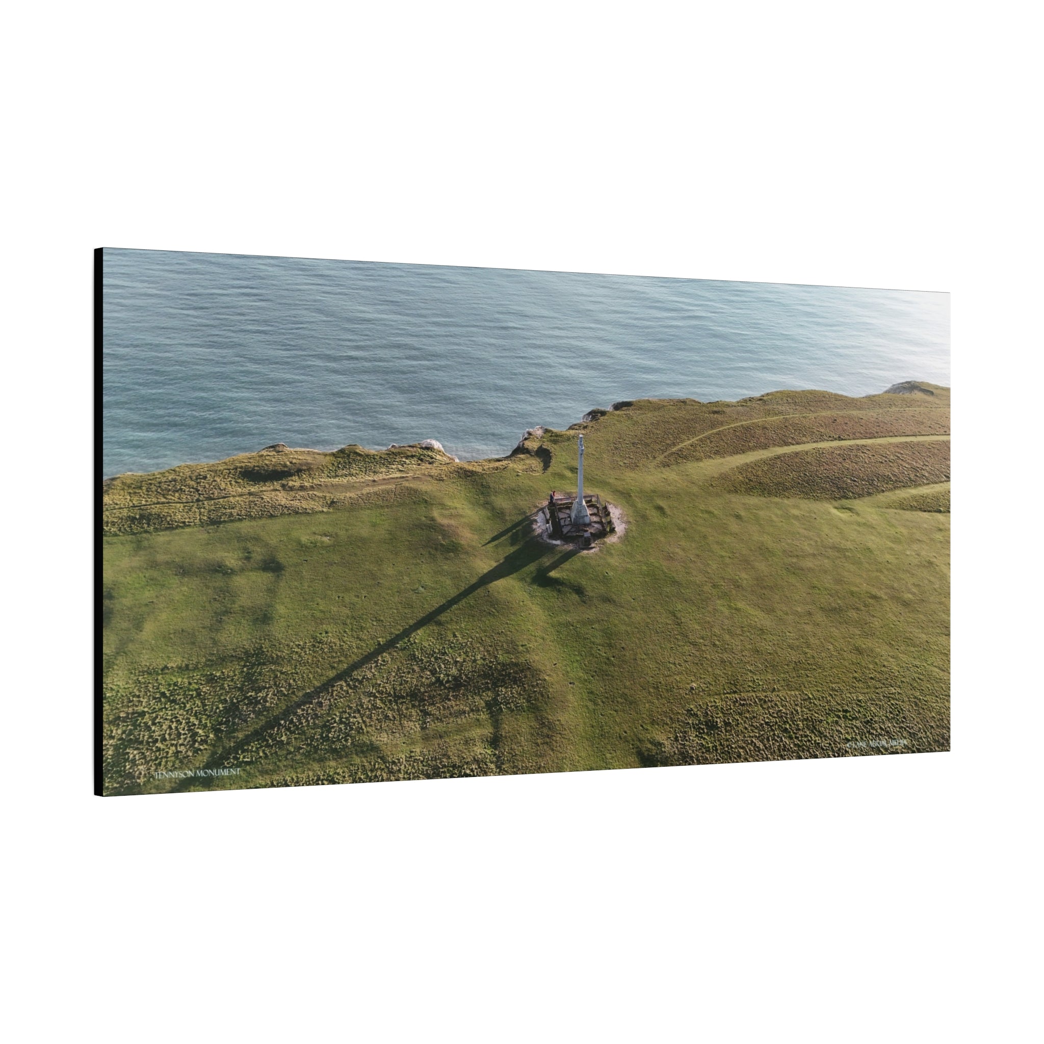 Isle of Wight Aerial Canvas Print — Tennyson Monument Panoramic Wall Art