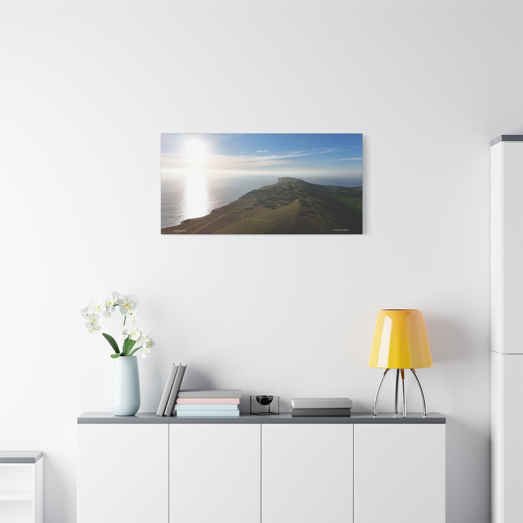 Isle of Wight Aerial Canvas Print — Tennyson to the Needles Stretched Wall Art