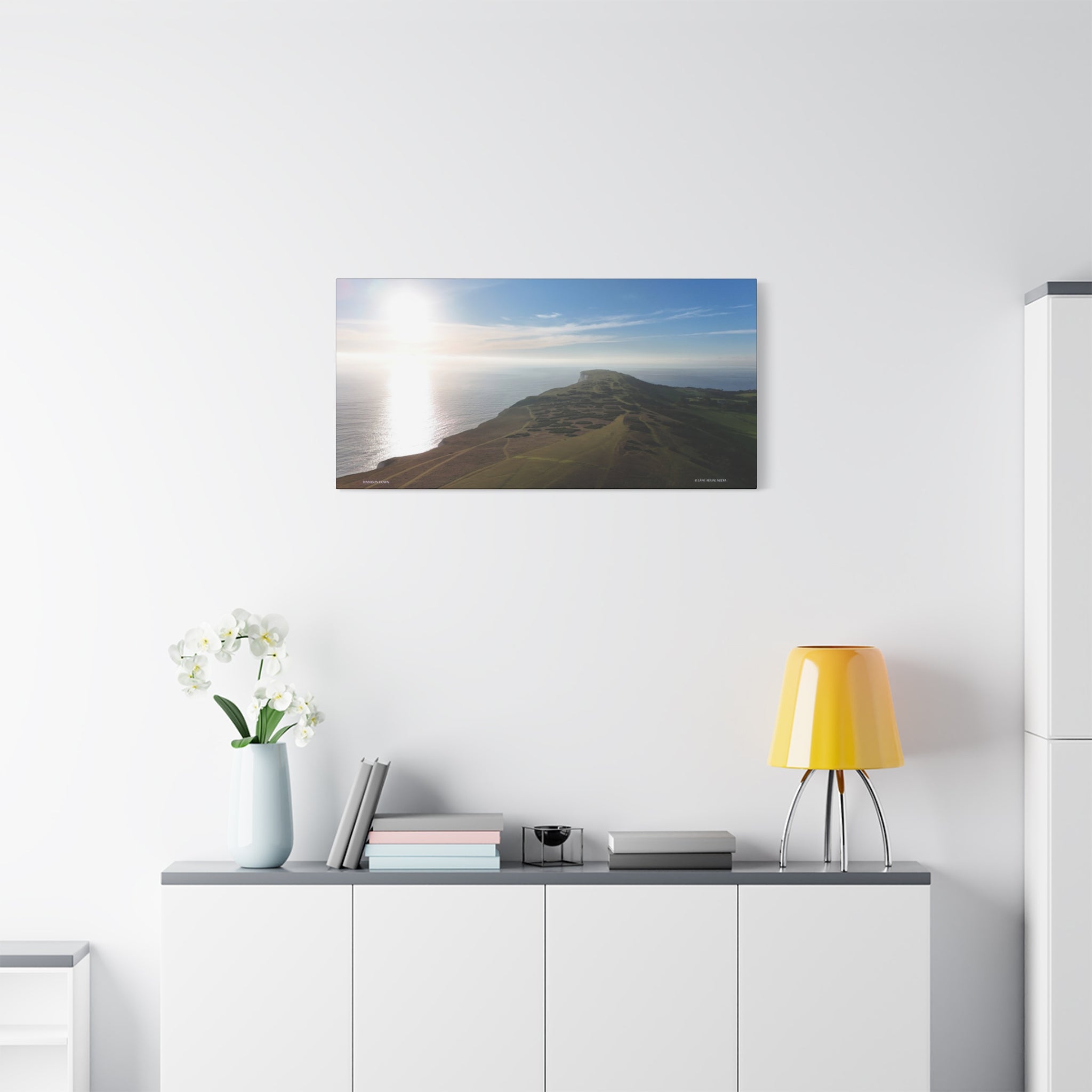 Isle of Wight Aerial Canvas Print — Tennyson to the Needles Stretched Wall Art