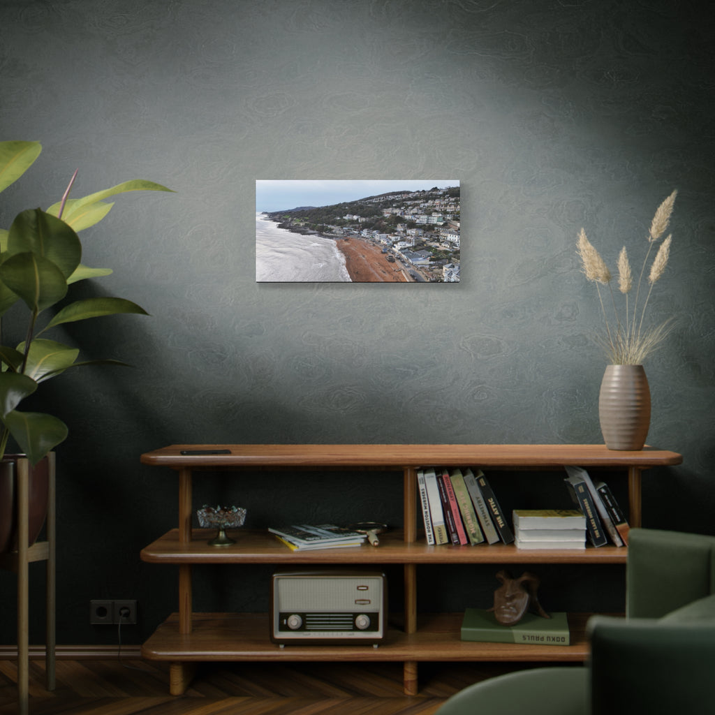 Isle of Wight Aerial Canvas Print — Ventnor Beach Stretched Wall Art