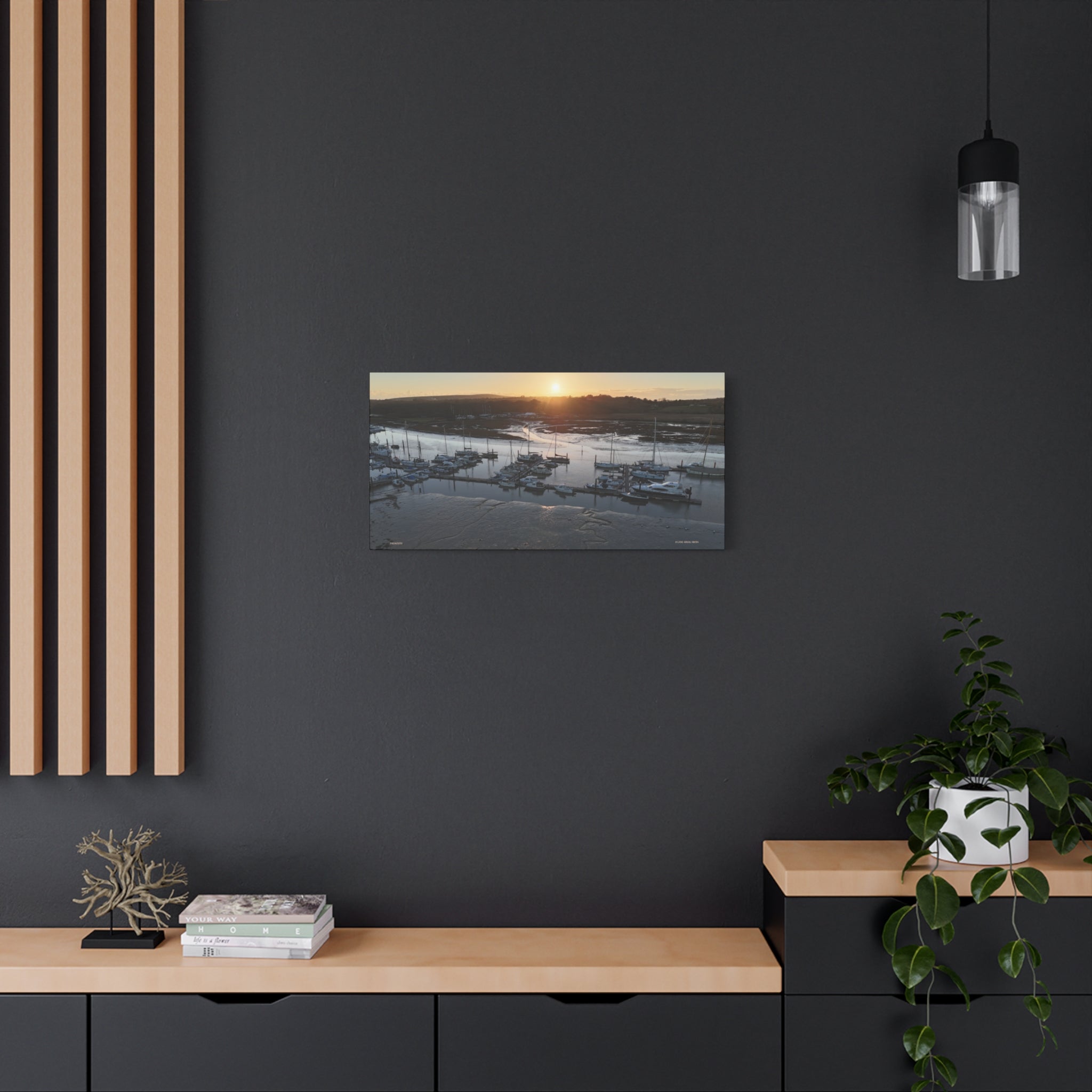 Isle of Wight Canvas Print — Yarmouth Harbour Stretched Matte Wall Art