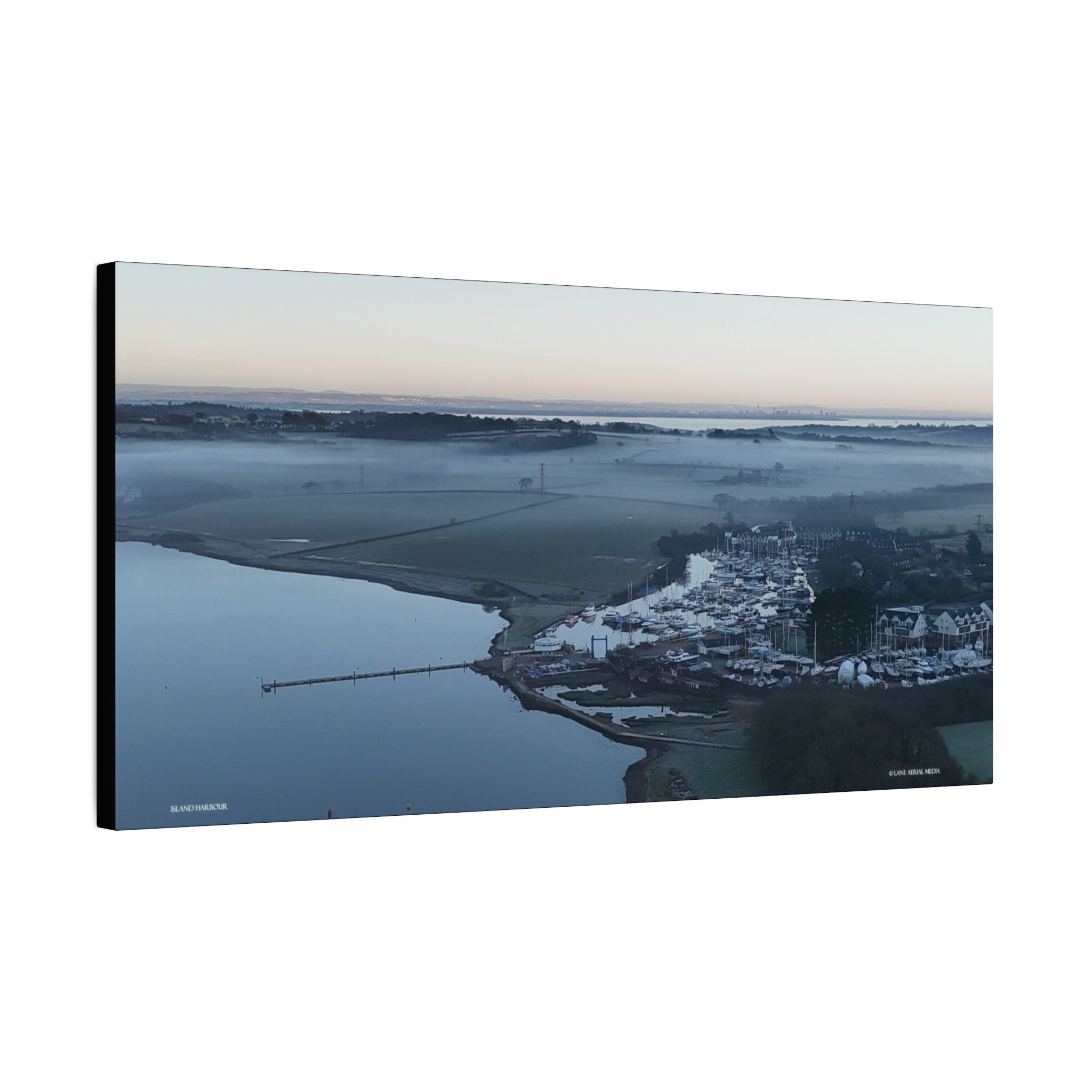 Isle of Wight Aerial Canvas Print — Island Harbour Stretched Wall Art