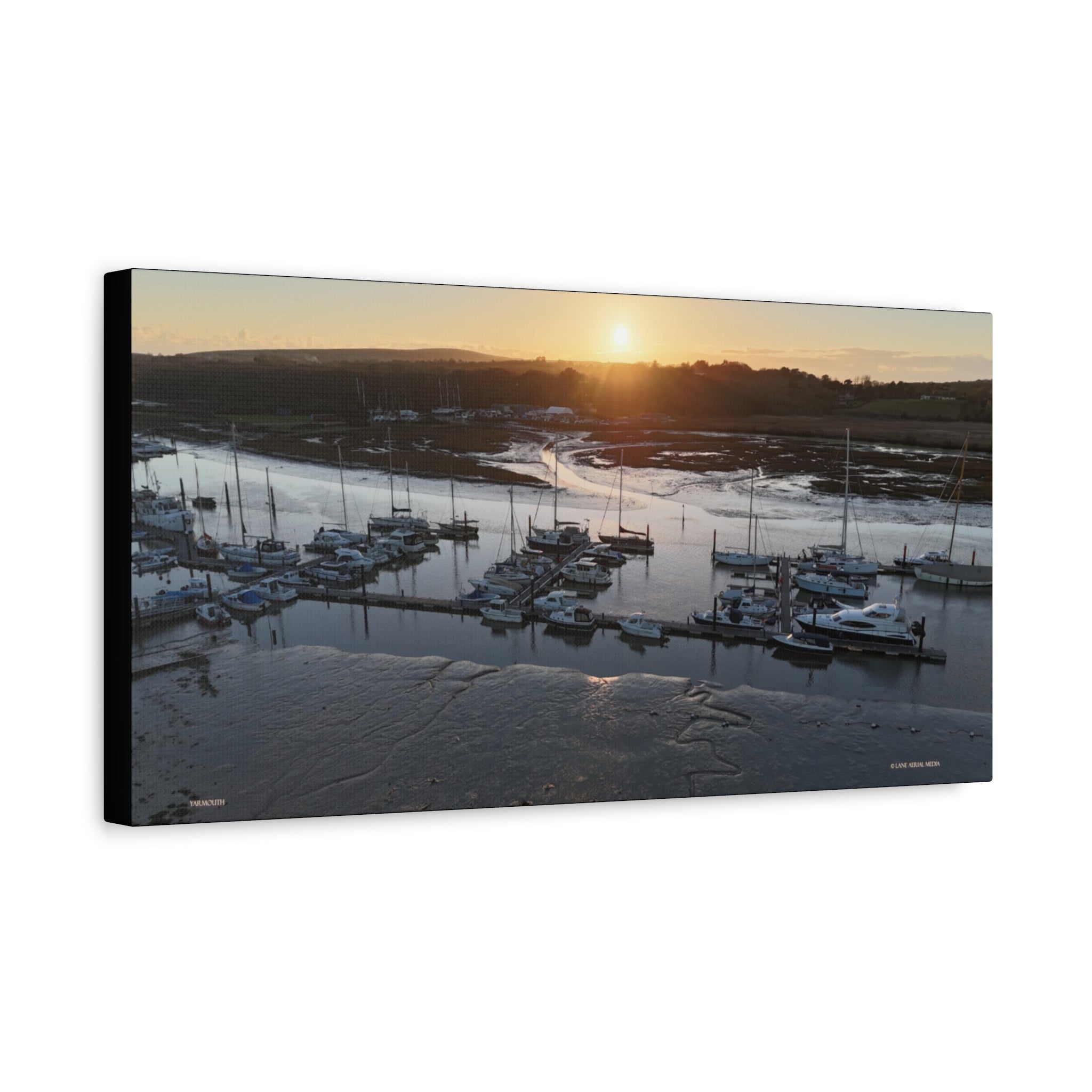 Isle of Wight Canvas Print — Yarmouth Harbour Stretched Matte Wall Art