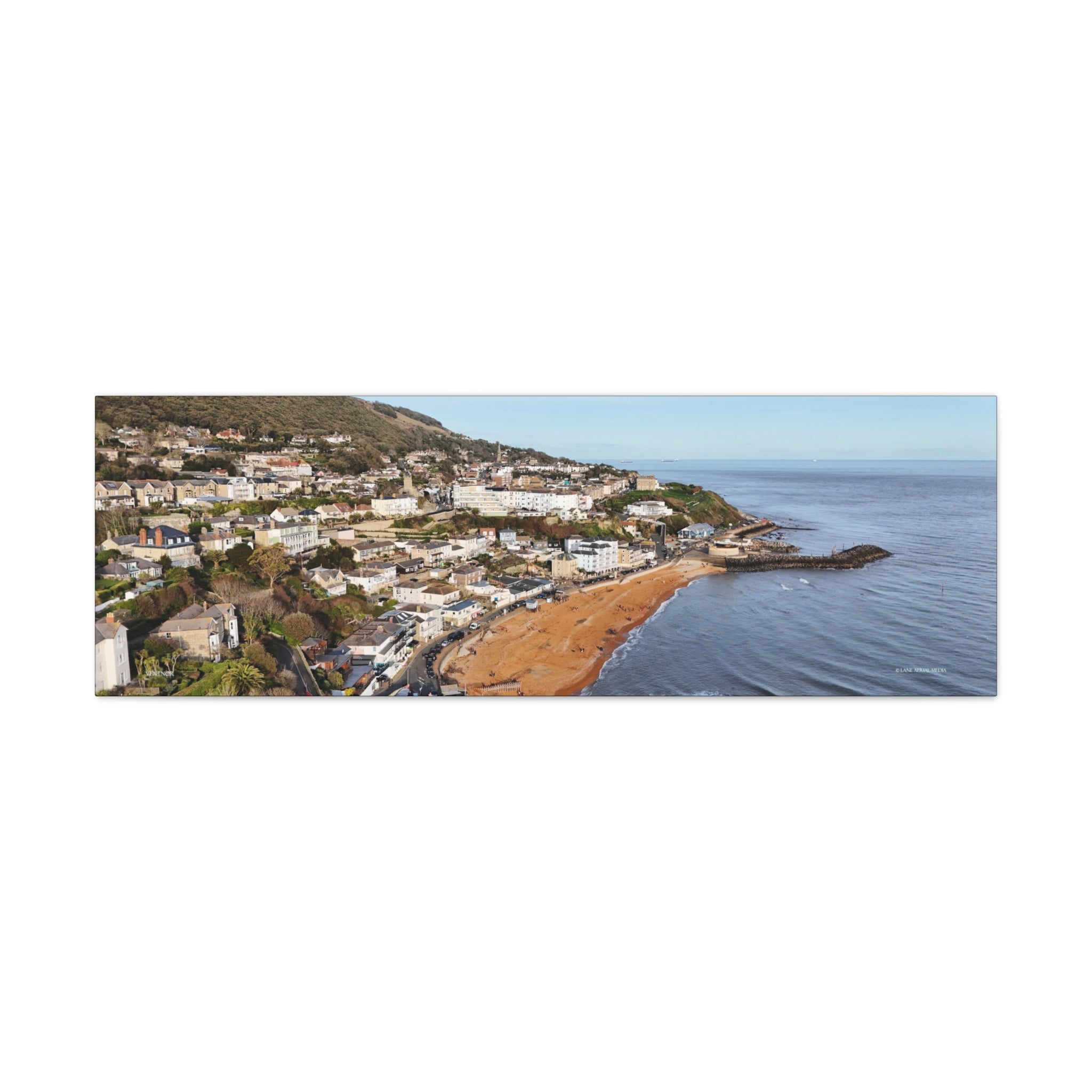 Isle of Wight Panoramic Canvas Print — Ventnor Stretched Wall Art