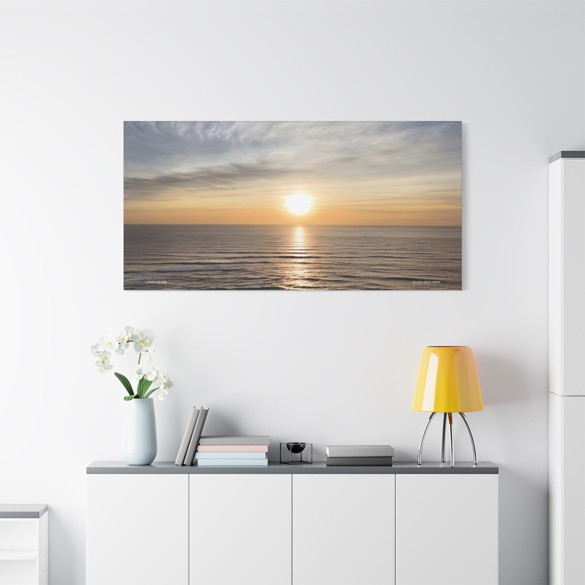 Isle of Wight Canvas Print — Compton Bay Sunset Matte Stretched Wall Art