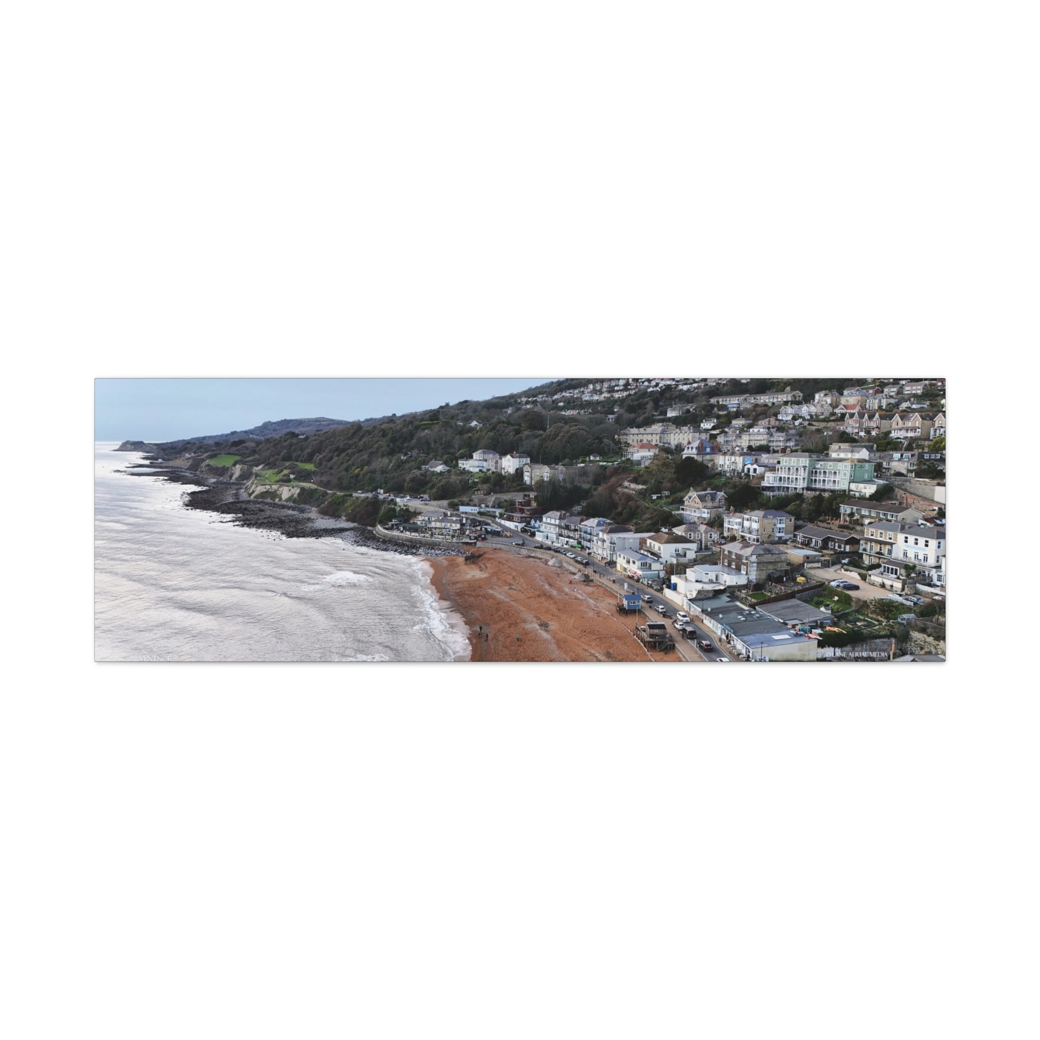 Isle of Wight Canvas Print — Ventnor Seaside Stretched Matte Wall Art