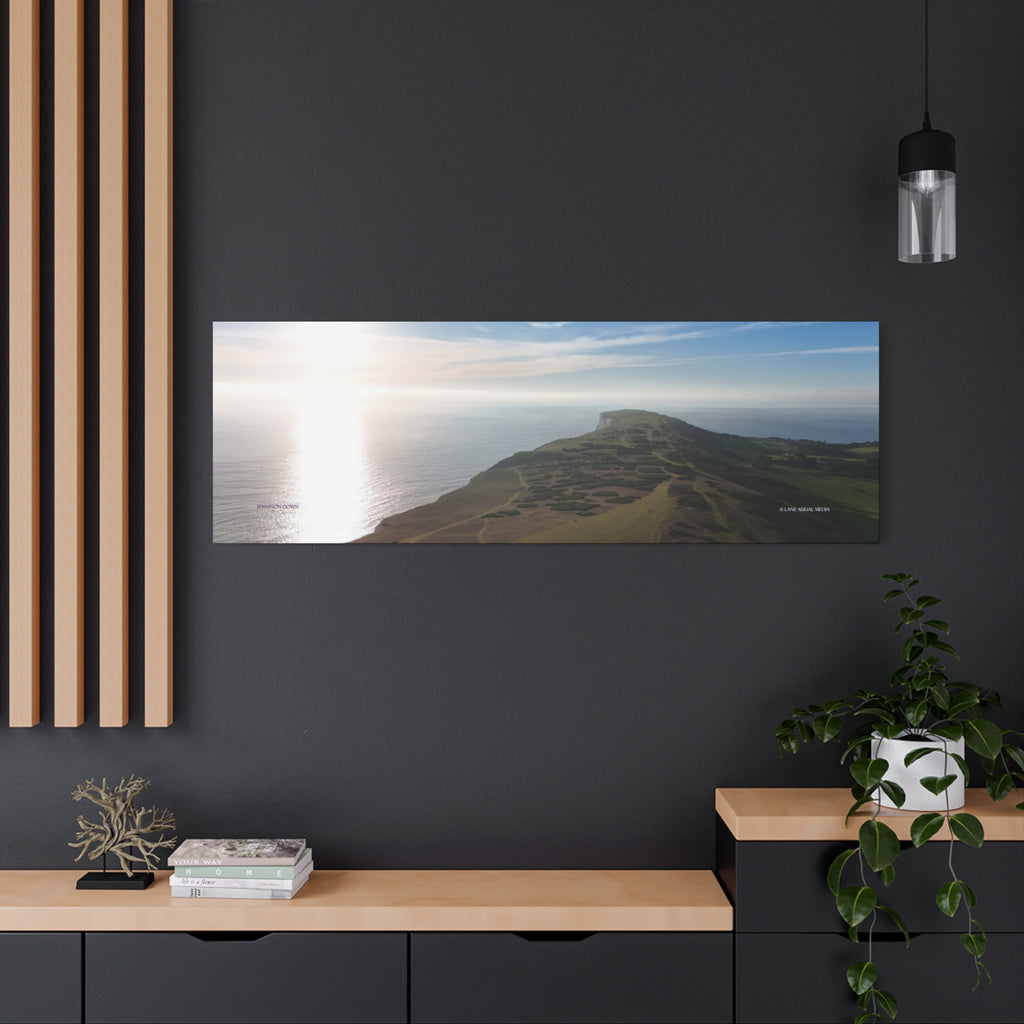 Isle of Wight Canvas Print — Tennyson to the Needles Stretched Matte Wall Art