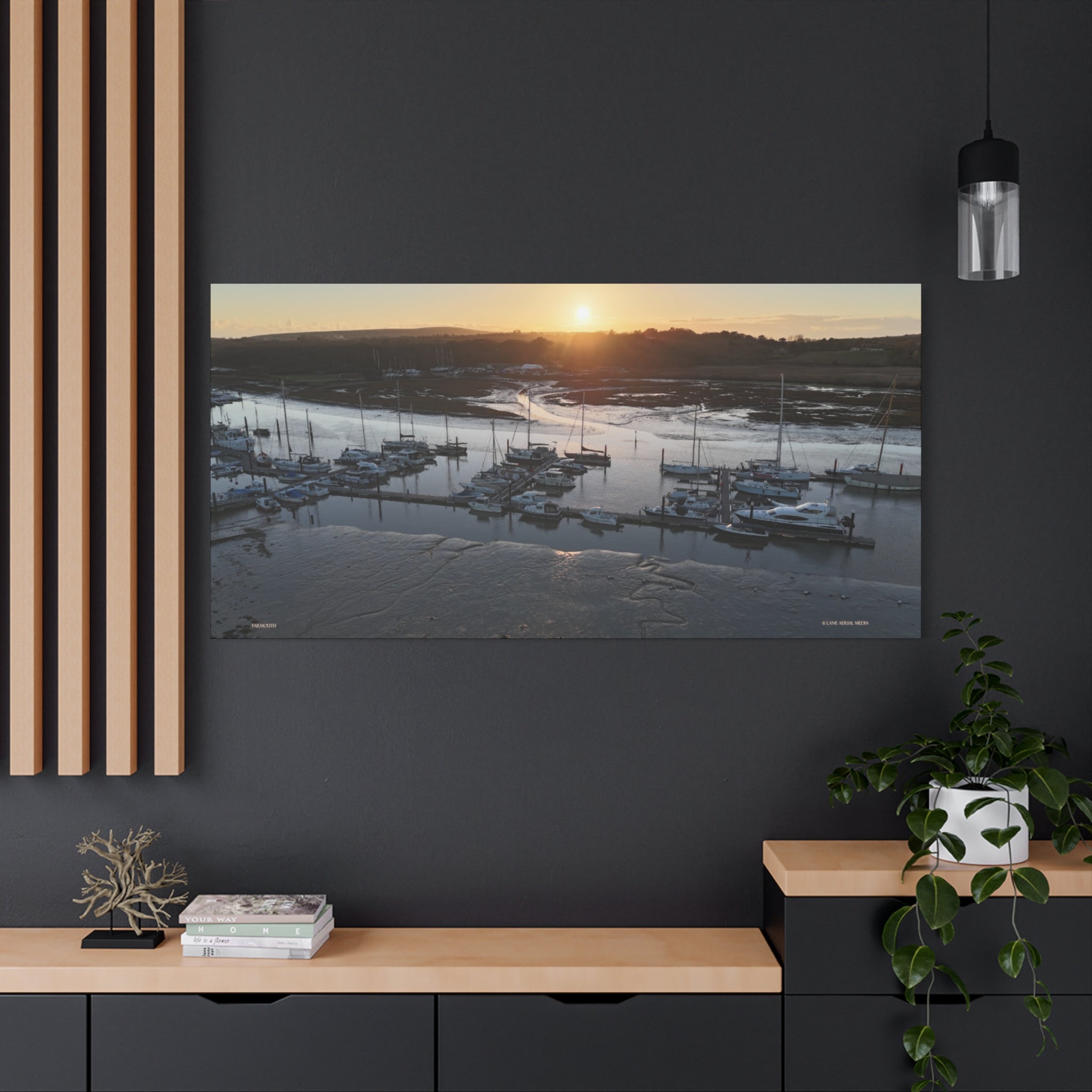 Isle of Wight Canvas Print — Yarmouth Harbour Stretched Matte Wall Art