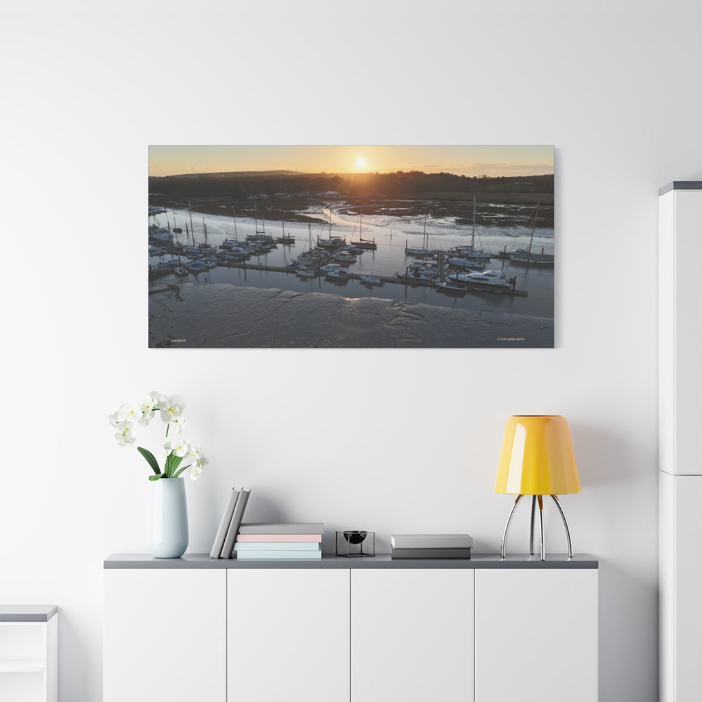 Isle of Wight Canvas Print — Yarmouth Harbour Stretched Matte Wall Art
