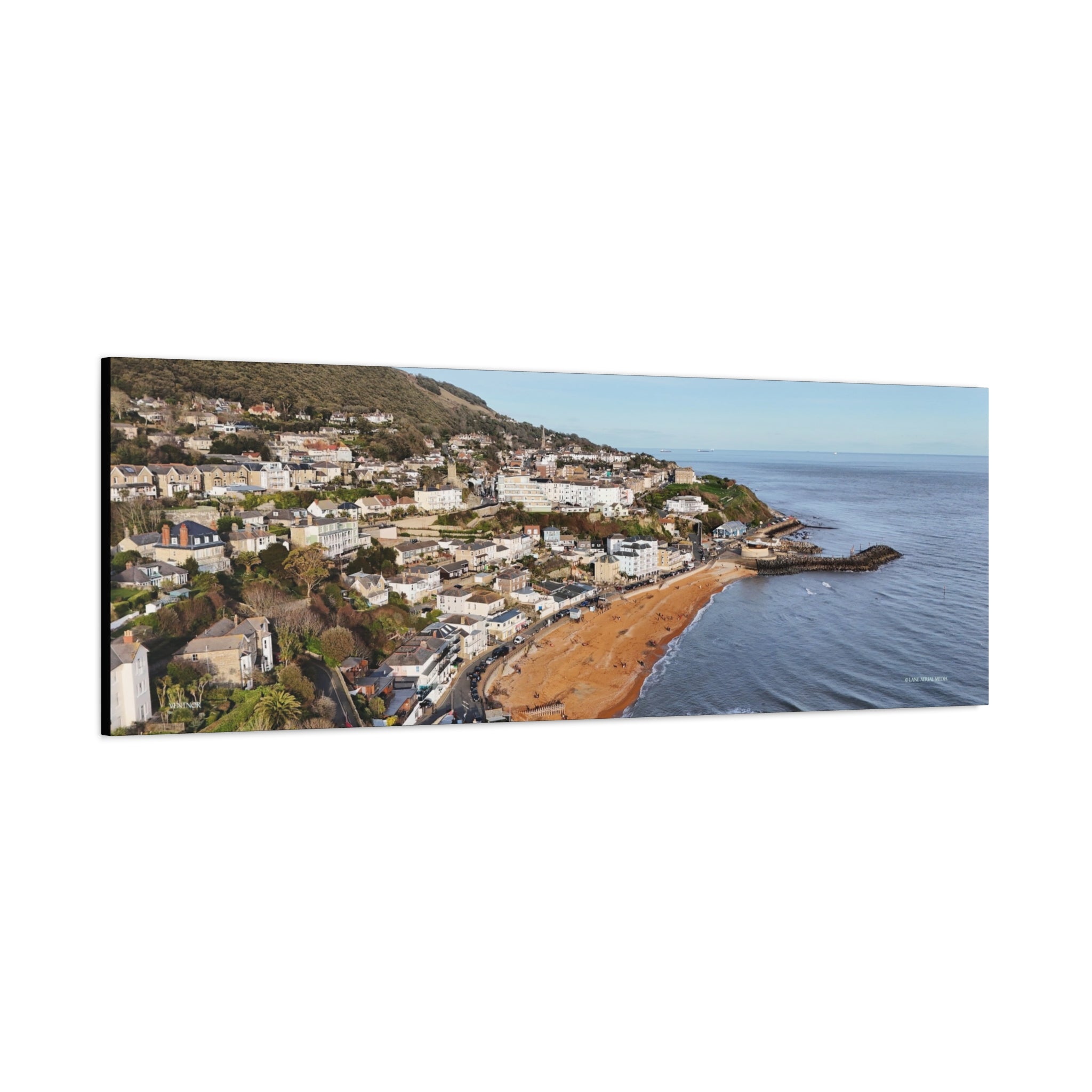 Isle of Wight Panoramic Canvas Print — Ventnor Stretched Wall Art