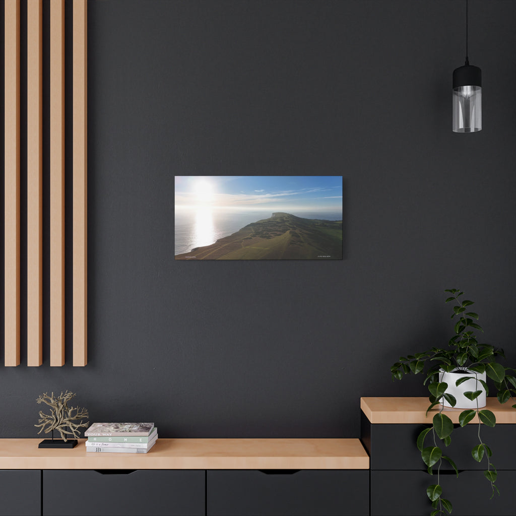 Isle of Wight Aerial Canvas Print — Tennyson to the Needles Stretched Wall Art