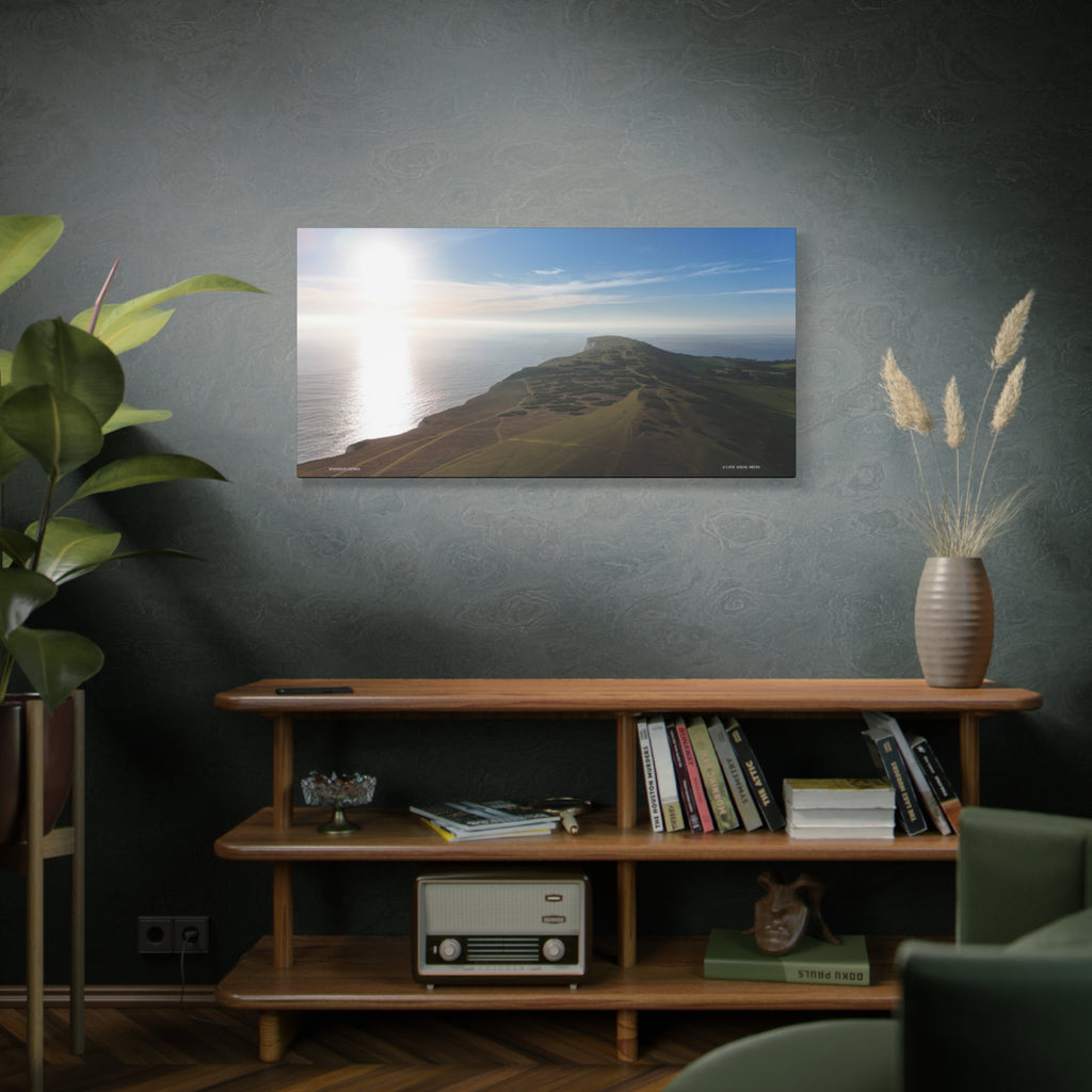 Isle of Wight Aerial Canvas Print — Tennyson to the Needles Stretched Wall Art