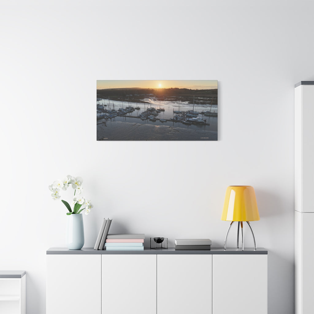 Isle of Wight Canvas Print — Yarmouth Harbour Stretched Matte Wall Art