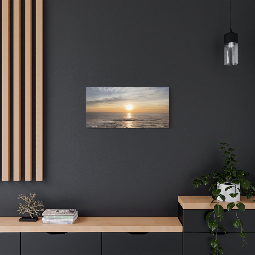 Isle of Wight Canvas Print — Compton Bay Sunset Matte Stretched Wall Art