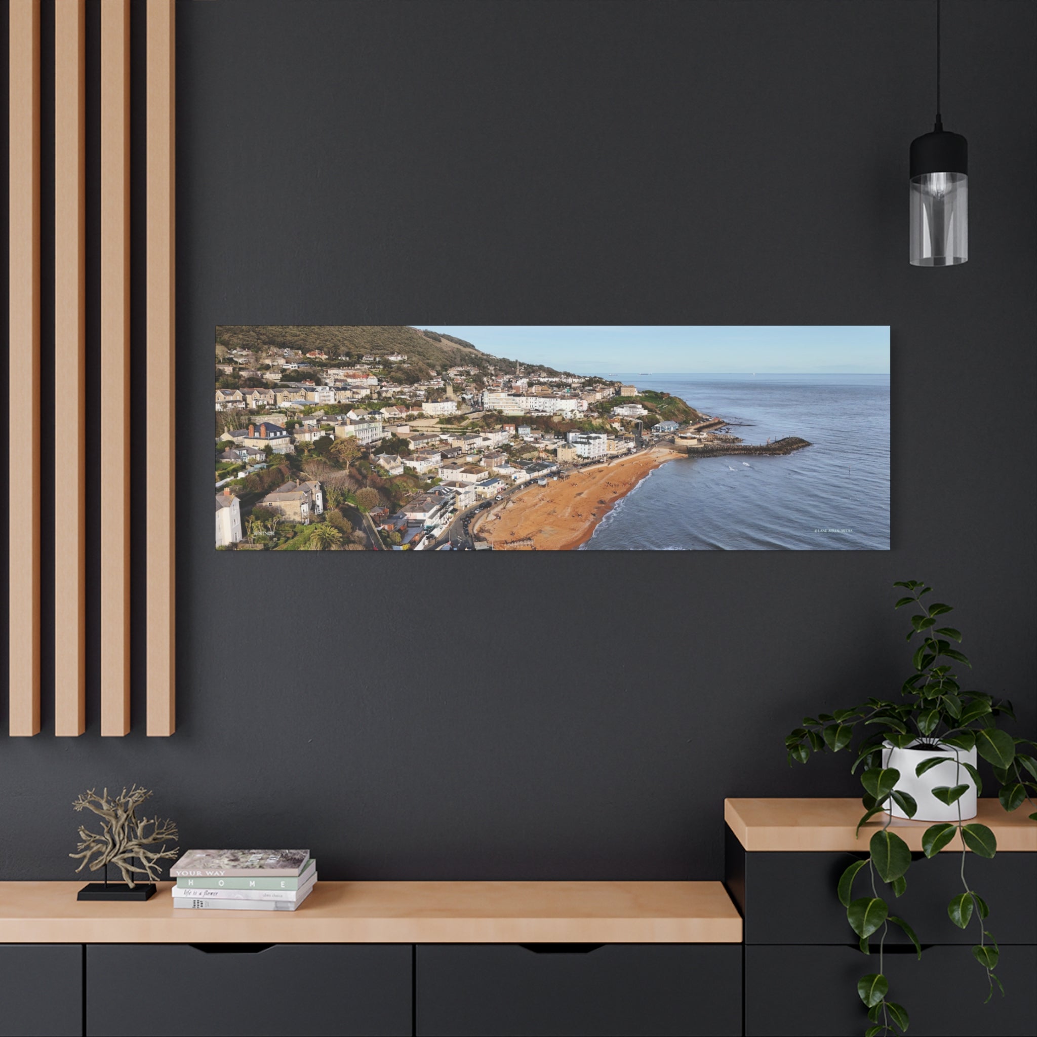 Isle of Wight Panoramic Canvas Print — Ventnor Stretched Wall Art