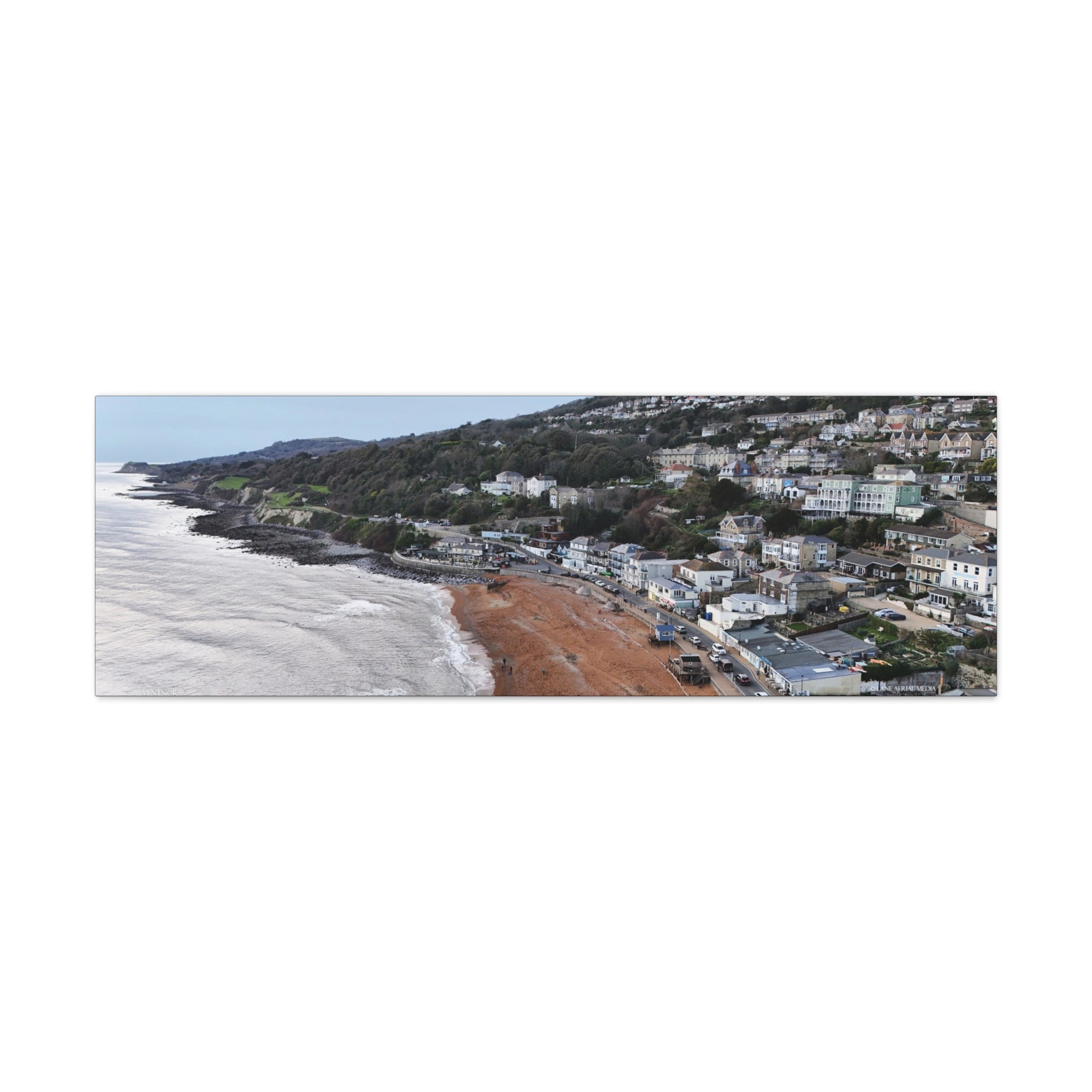 Isle of Wight Canvas Print — Ventnor Seaside Stretched Matte Wall Art