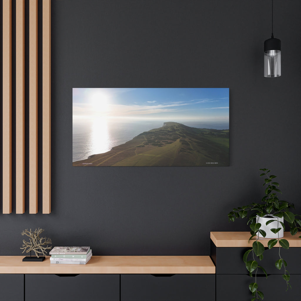 Isle of Wight Aerial Canvas Print — Tennyson to the Needles Stretched Wall Art