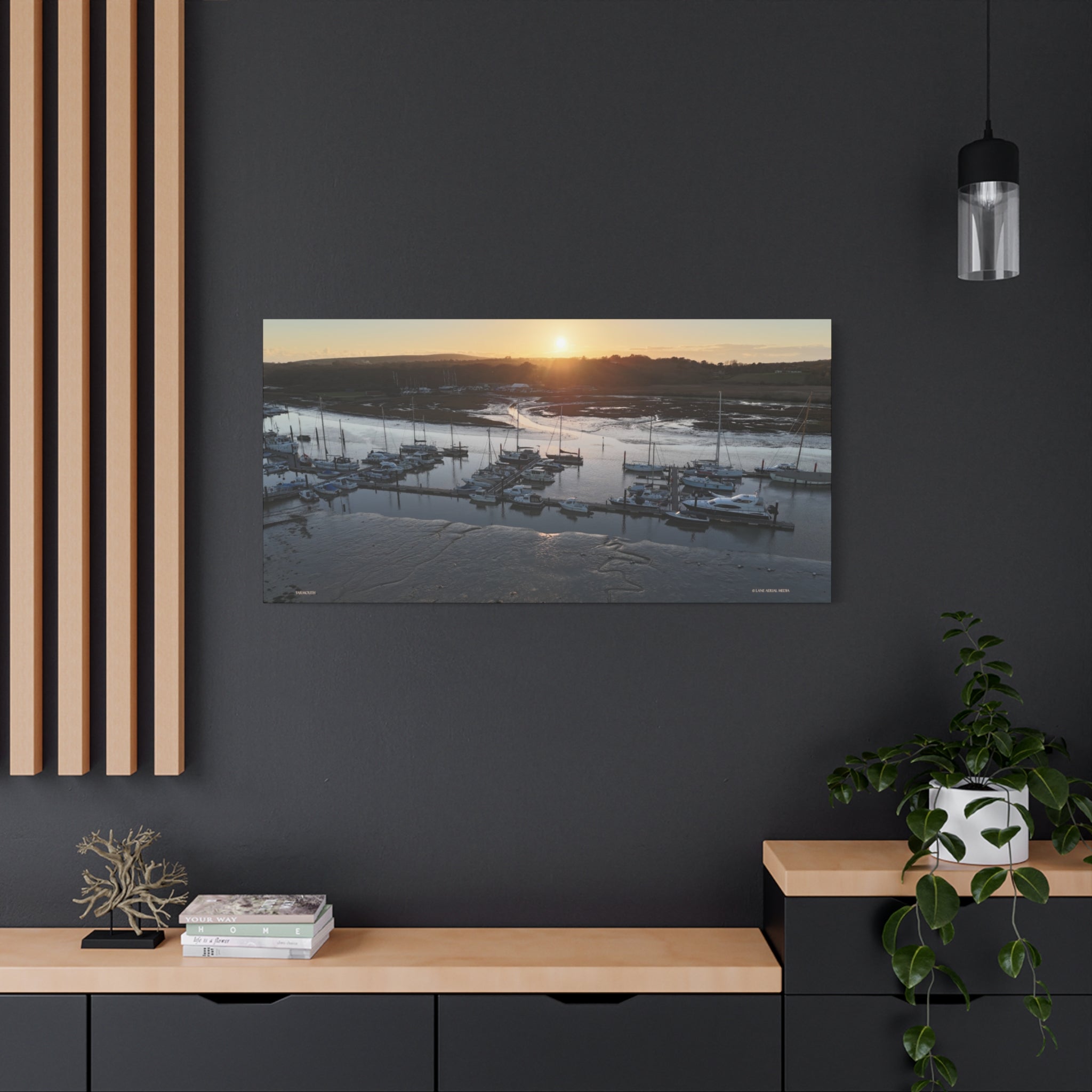Isle of Wight Canvas Print — Yarmouth Harbour Stretched Matte Wall Art