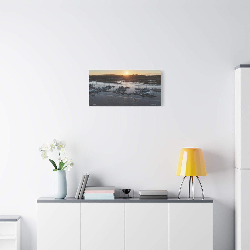 Isle of Wight Canvas Print — Yarmouth Harbour Stretched Matte Wall Art