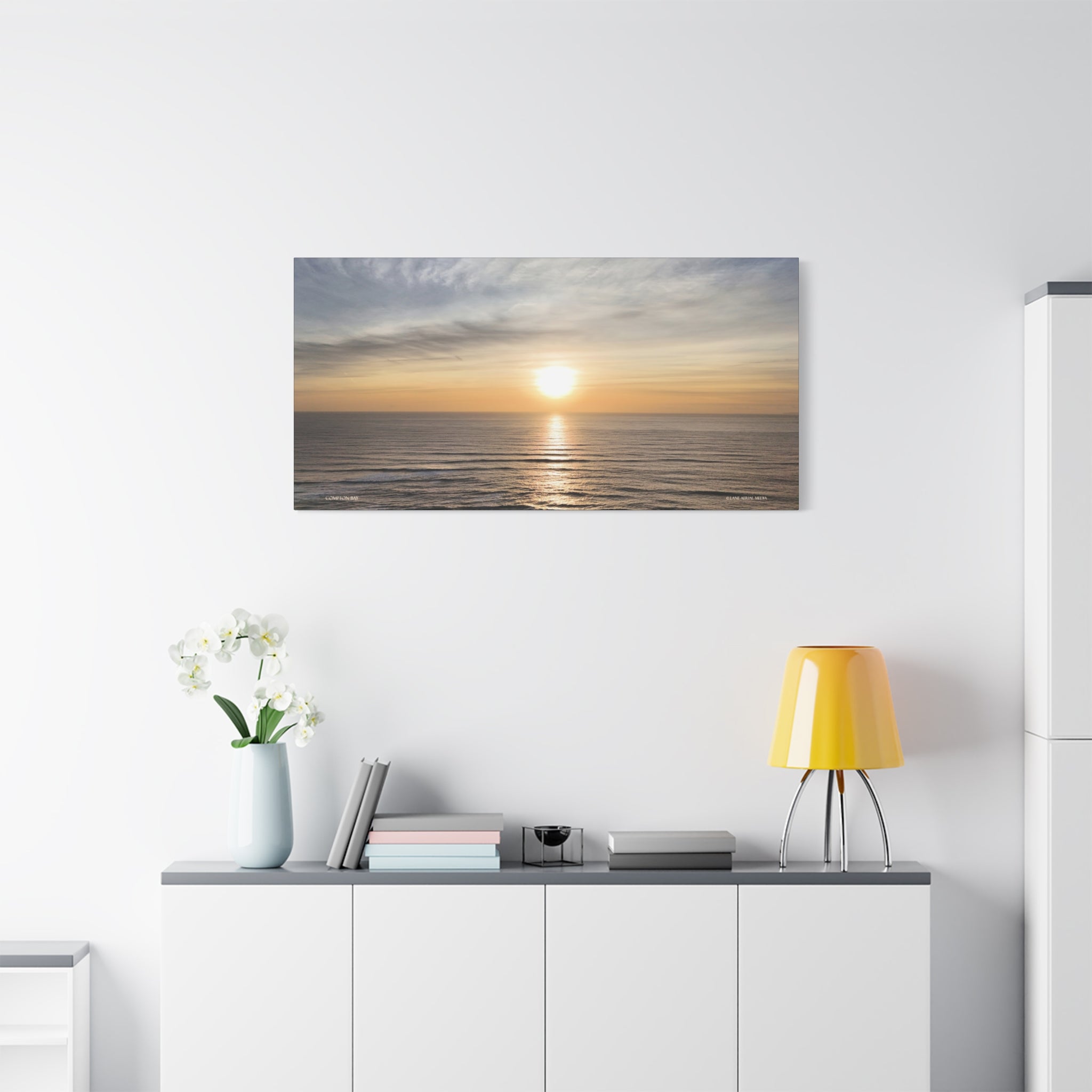 Isle of Wight Canvas Print — Compton Bay Sunset Matte Stretched Wall Art