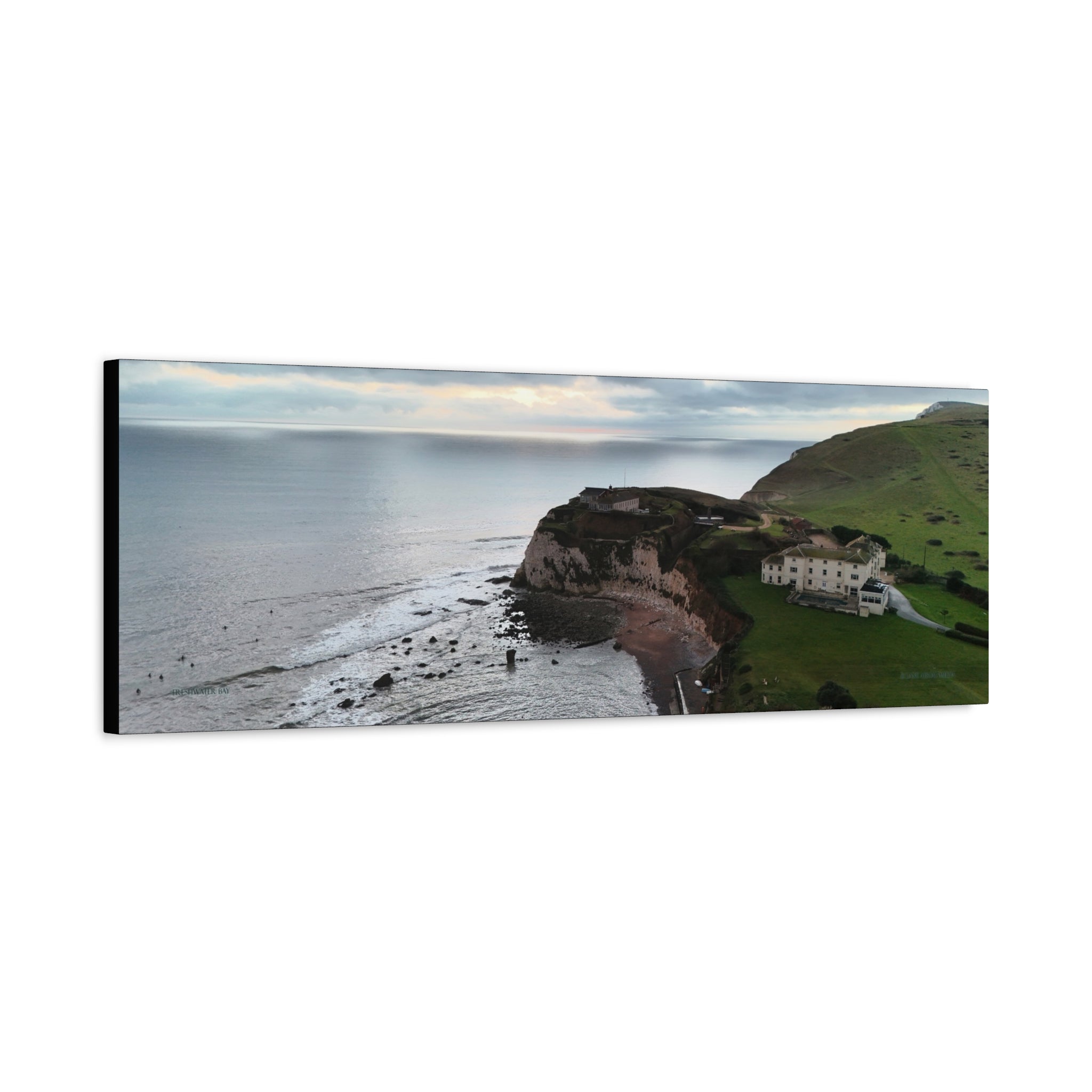 Isle of Wight Canvas Print — Freshwater Bay Seaside Stretched Wall Art