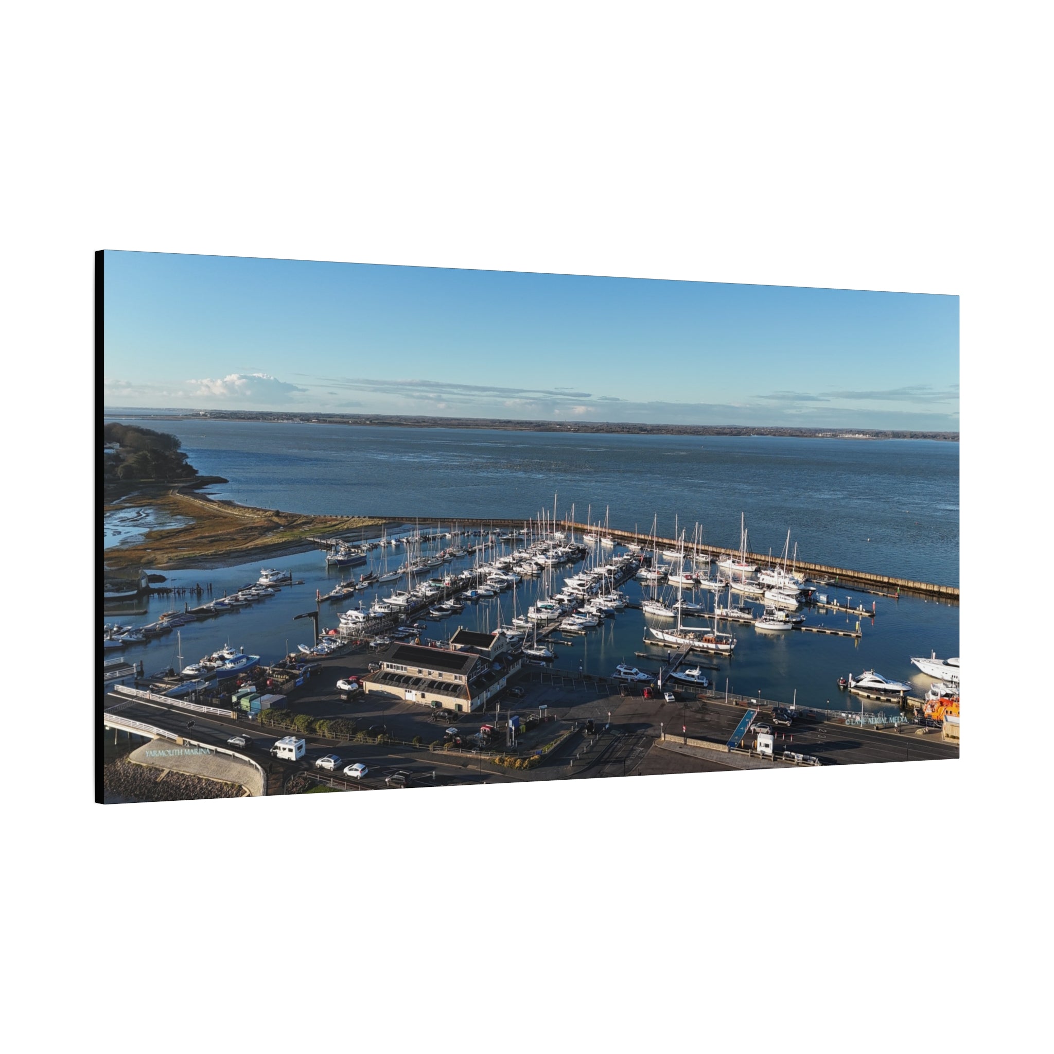 Isle of Wight Canvas Print — Yarmouth Marina Stretched Matte Wall Art