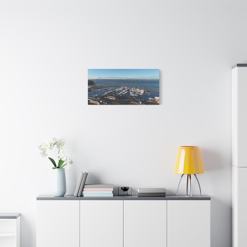 Isle of Wight Canvas Print — Yarmouth Marina Stretched Matte Wall Art