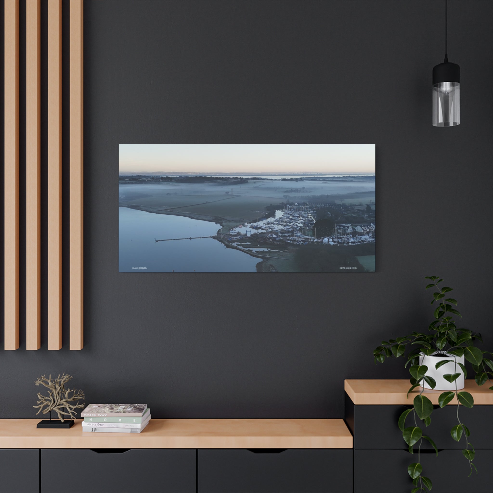 Isle of Wight Aerial Canvas Print — Island Harbour Stretched Wall Art