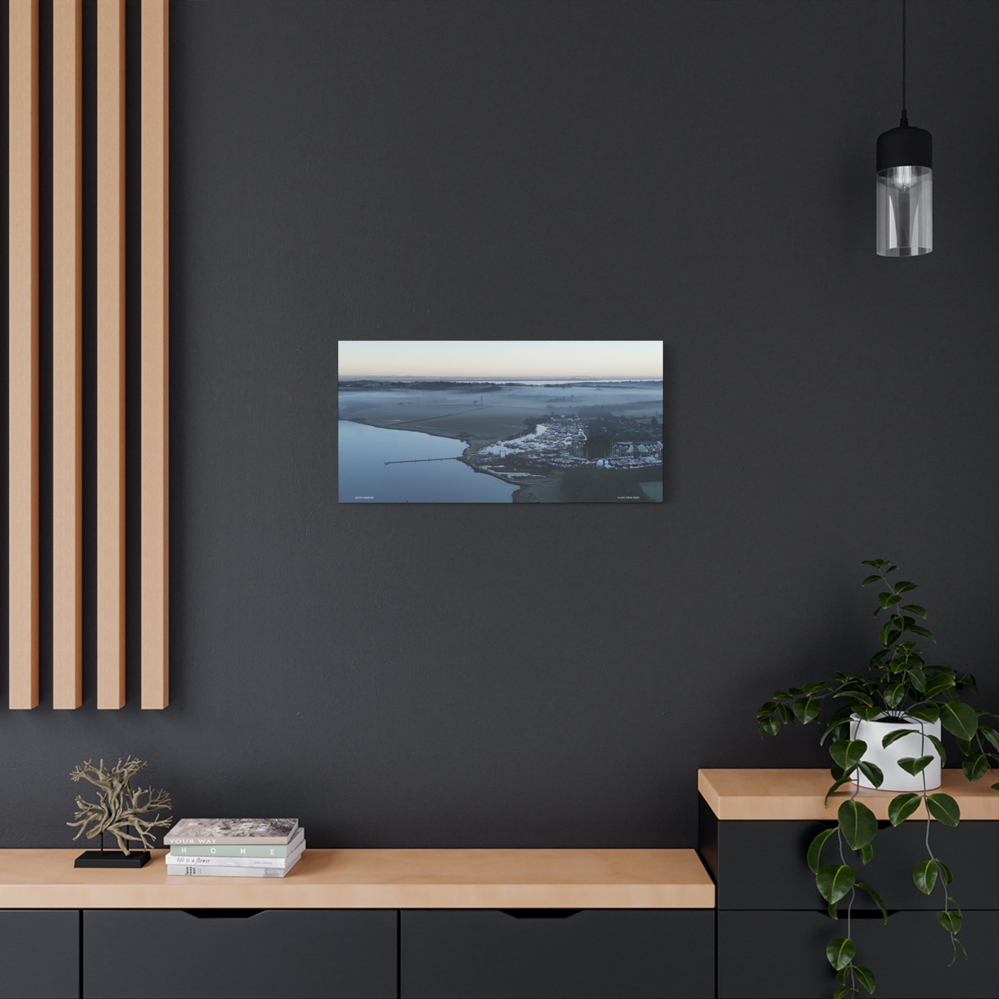 Isle of Wight Aerial Canvas Print — Island Harbour Stretched Wall Art