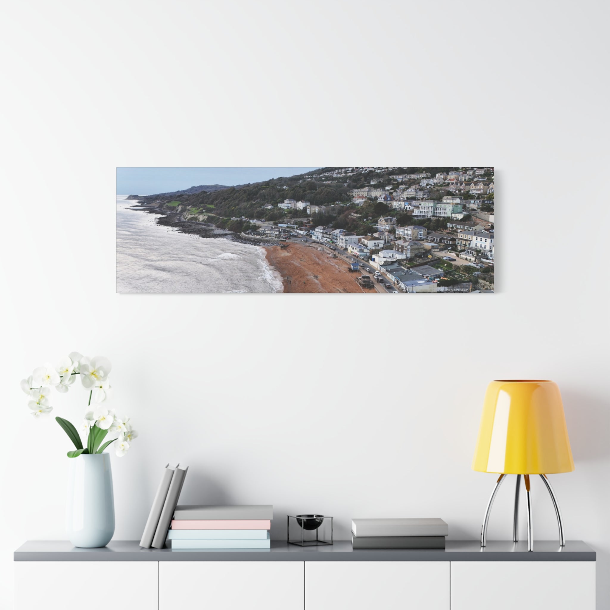 Isle of Wight Canvas Print — Ventnor Seaside Stretched Matte Wall Art