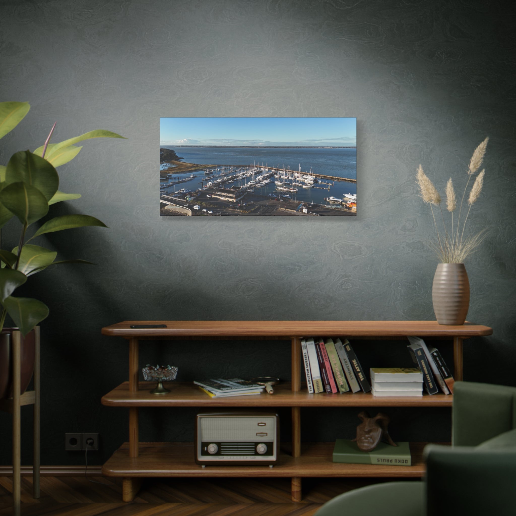 Isle of Wight Canvas Print — Yarmouth Marina Stretched Matte Wall Art