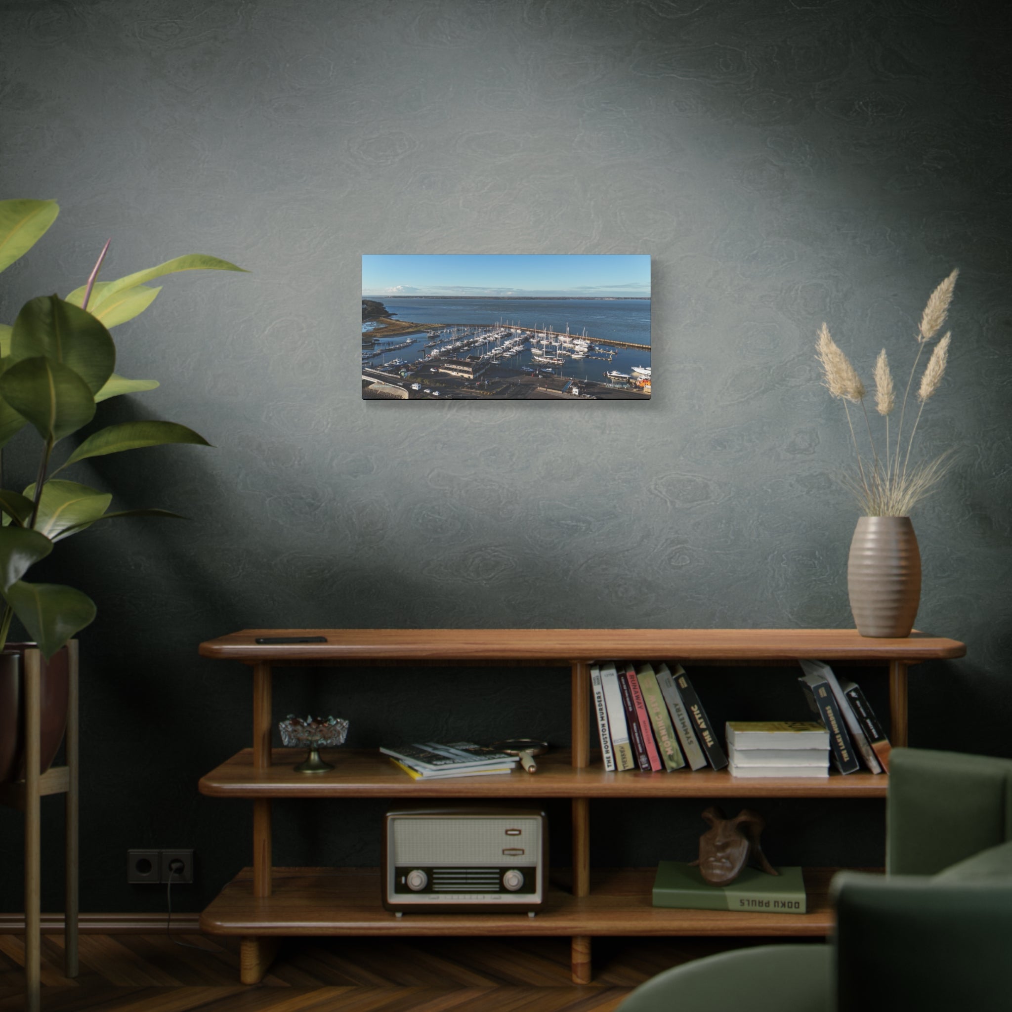 Isle of Wight Canvas Print — Yarmouth Marina Stretched Matte Wall Art