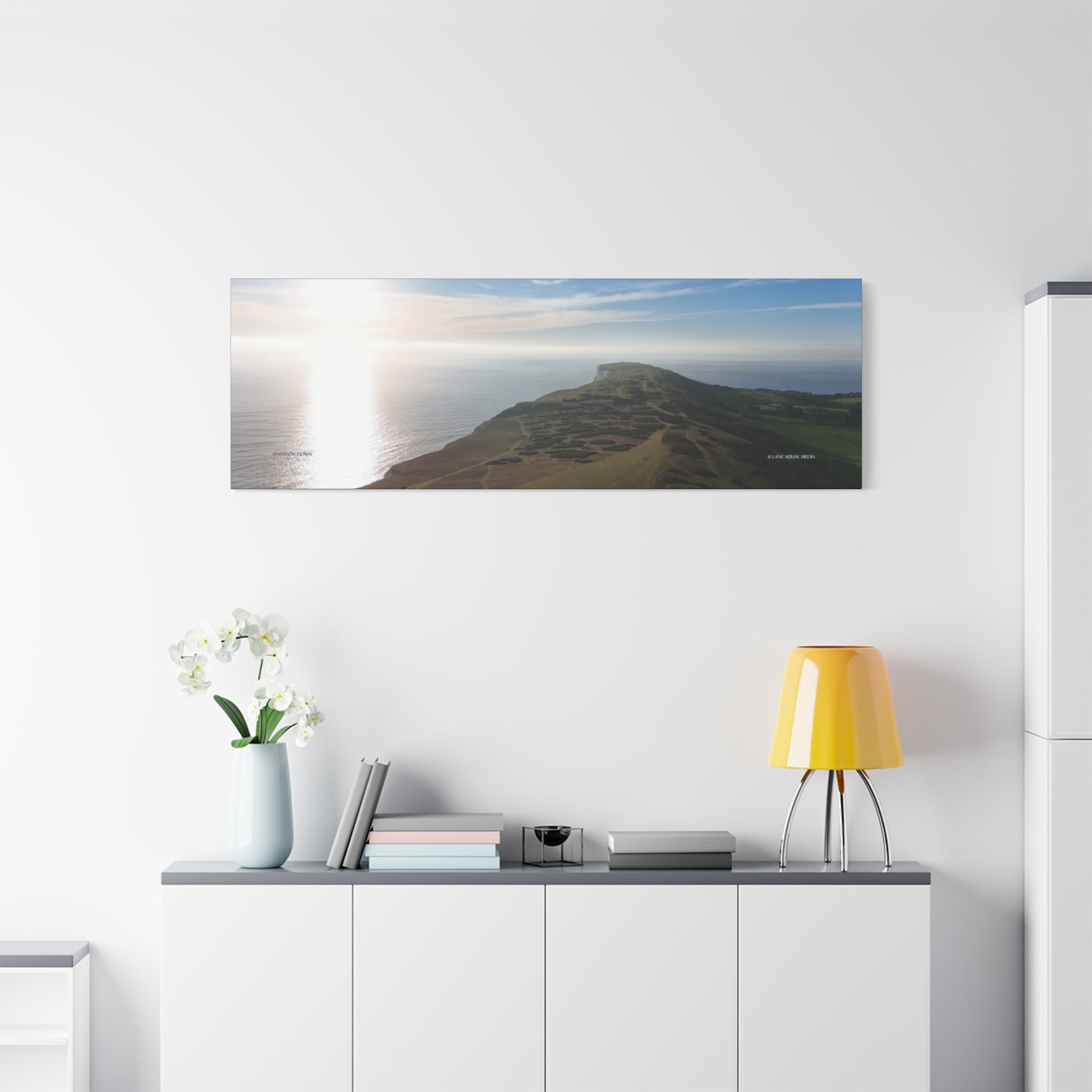 Isle of Wight Canvas Print — Tennyson to the Needles Stretched Matte Wall Art