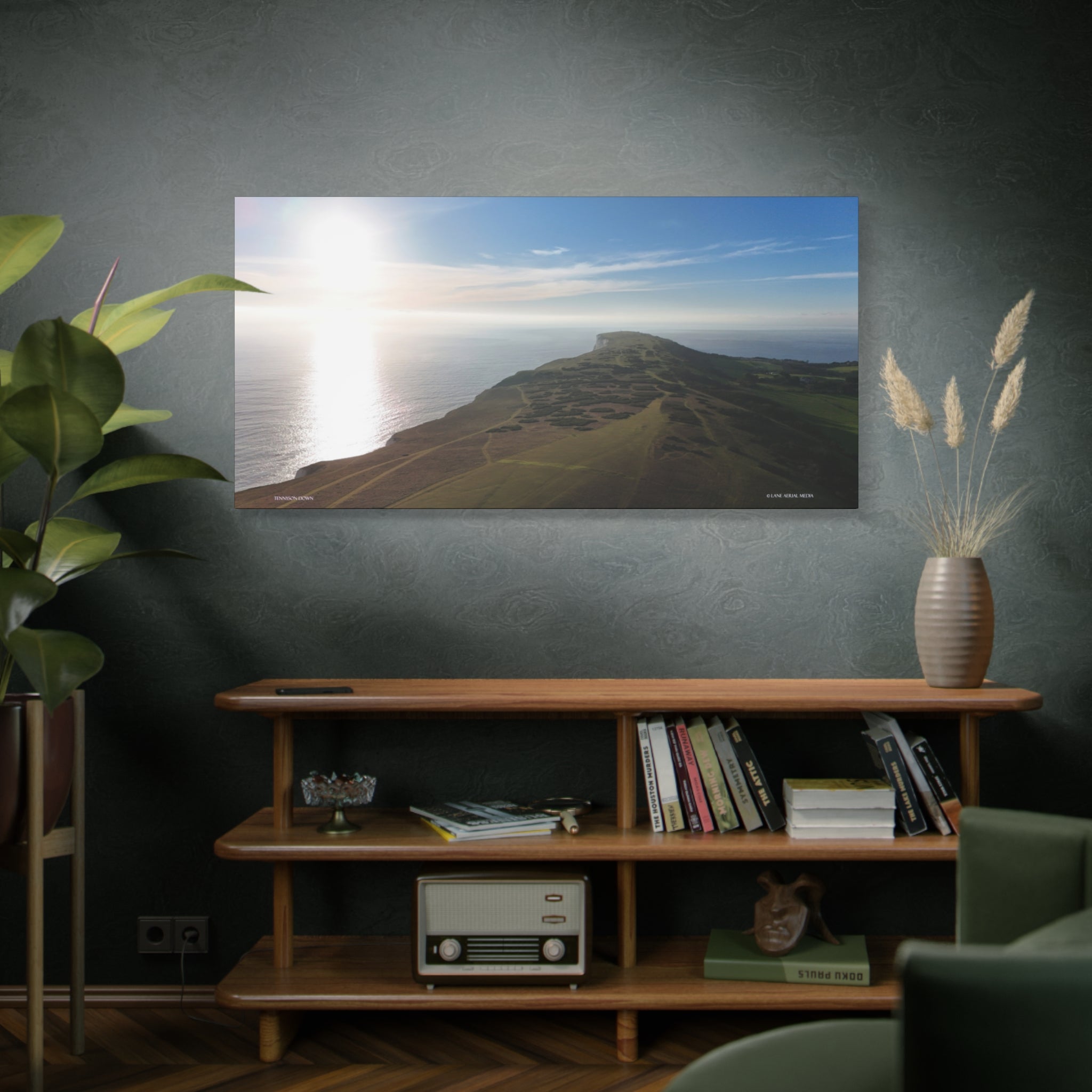 Isle of Wight Aerial Canvas Print — Tennyson to the Needles Stretched Wall Art