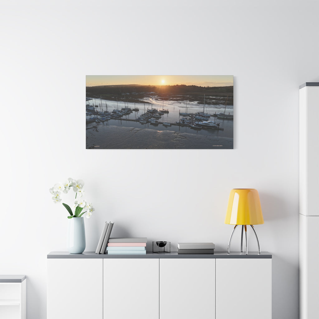 Isle of Wight Canvas Print — Yarmouth Harbour Stretched Matte Wall Art