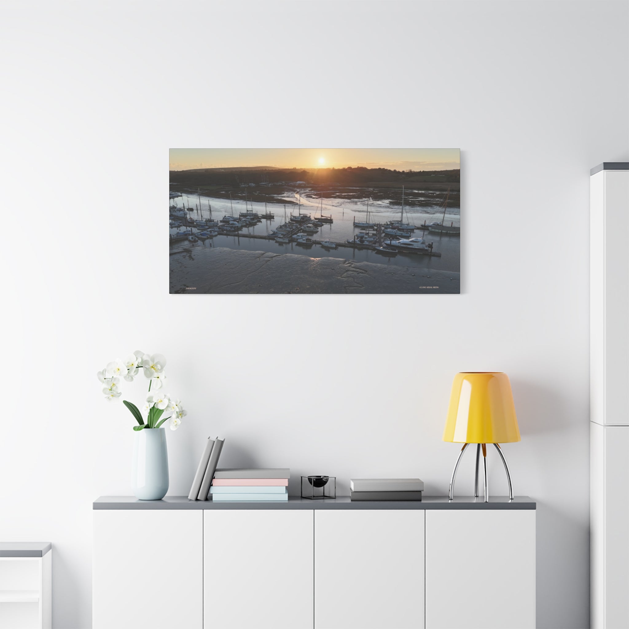 Isle of Wight Canvas Print — Yarmouth Harbour Stretched Matte Wall Art