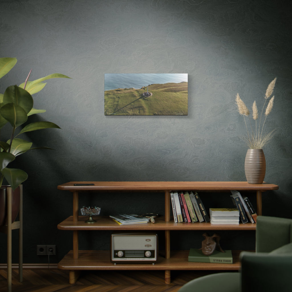 Isle of Wight Aerial Canvas Print — Tennyson Monument Panoramic Wall Art