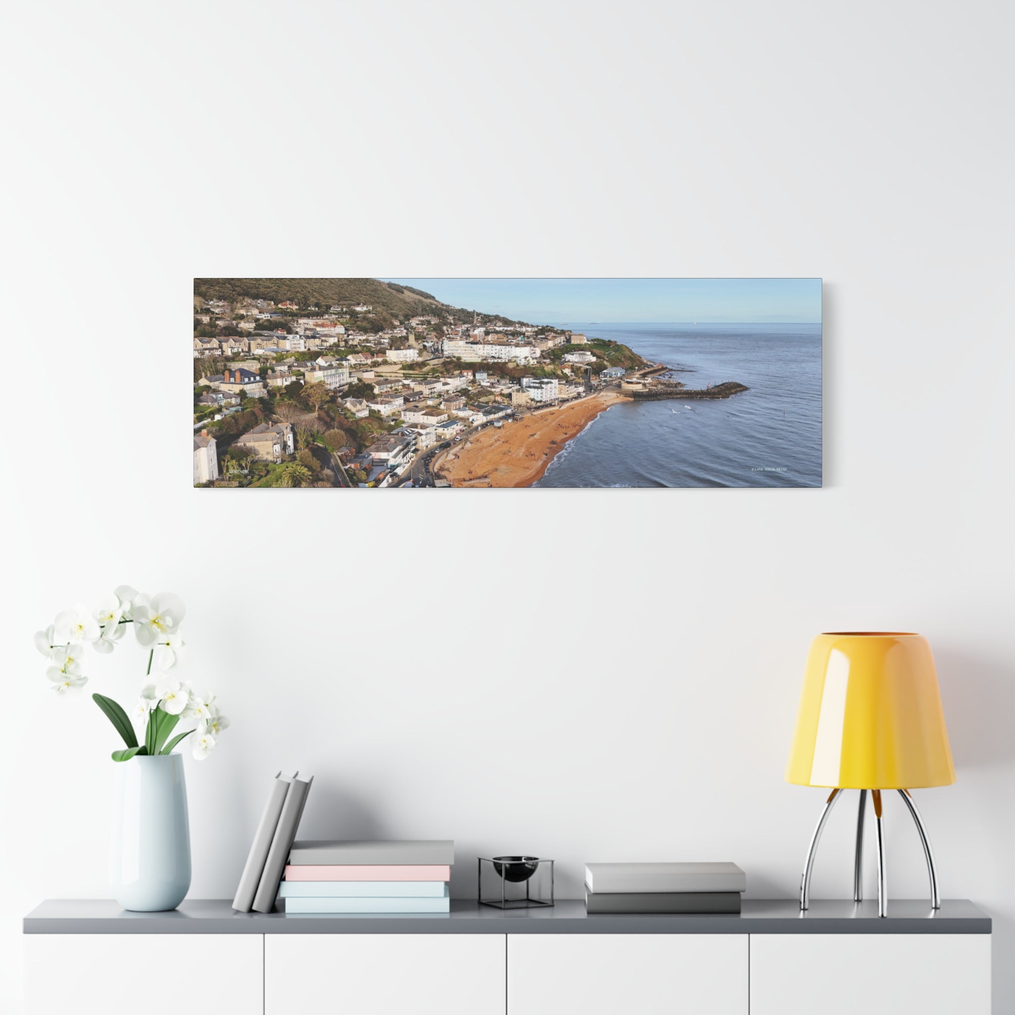 Isle of Wight Panoramic Canvas Print — Ventnor Stretched Wall Art