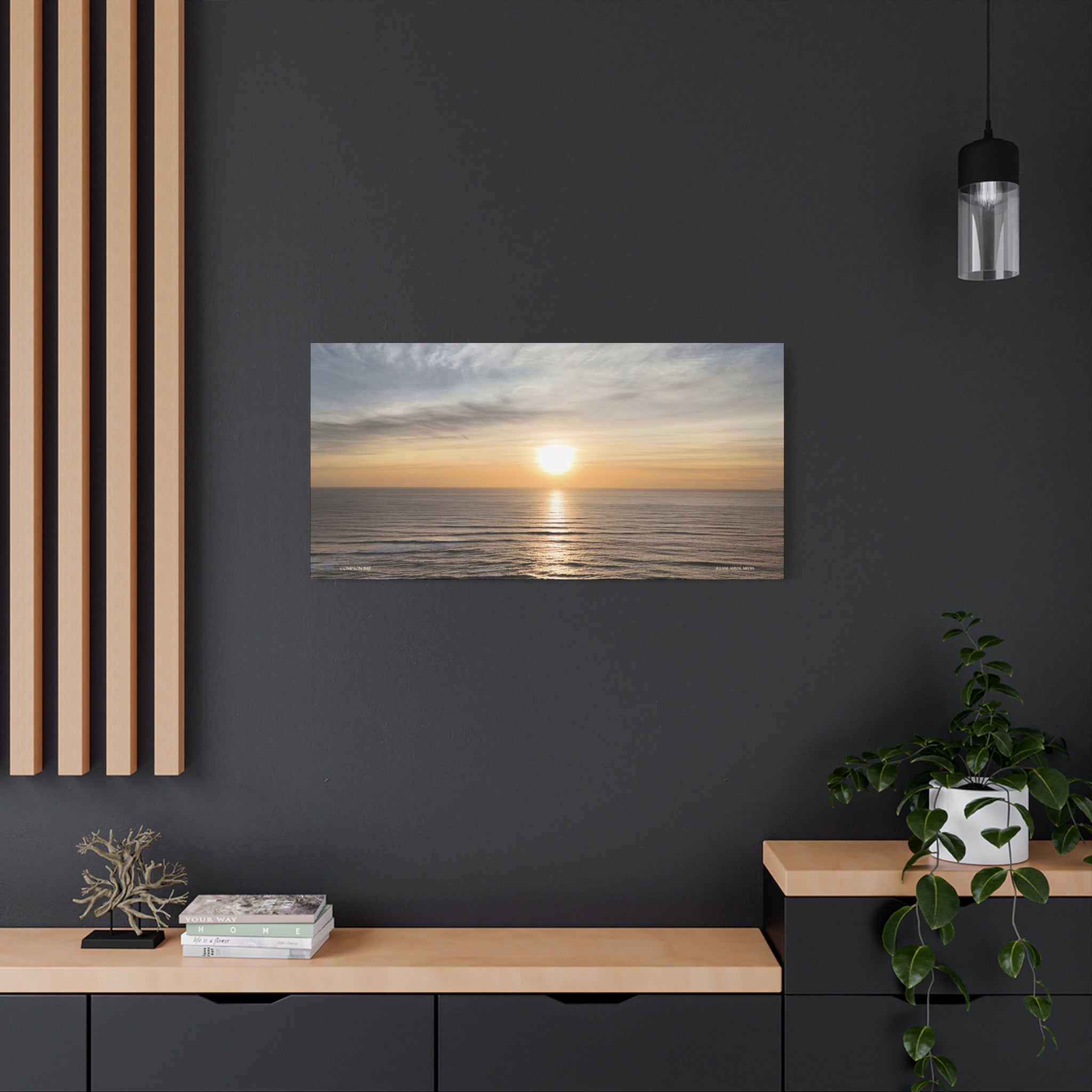 Isle of Wight Canvas Print — Compton Bay Sunset Matte Stretched Wall Art