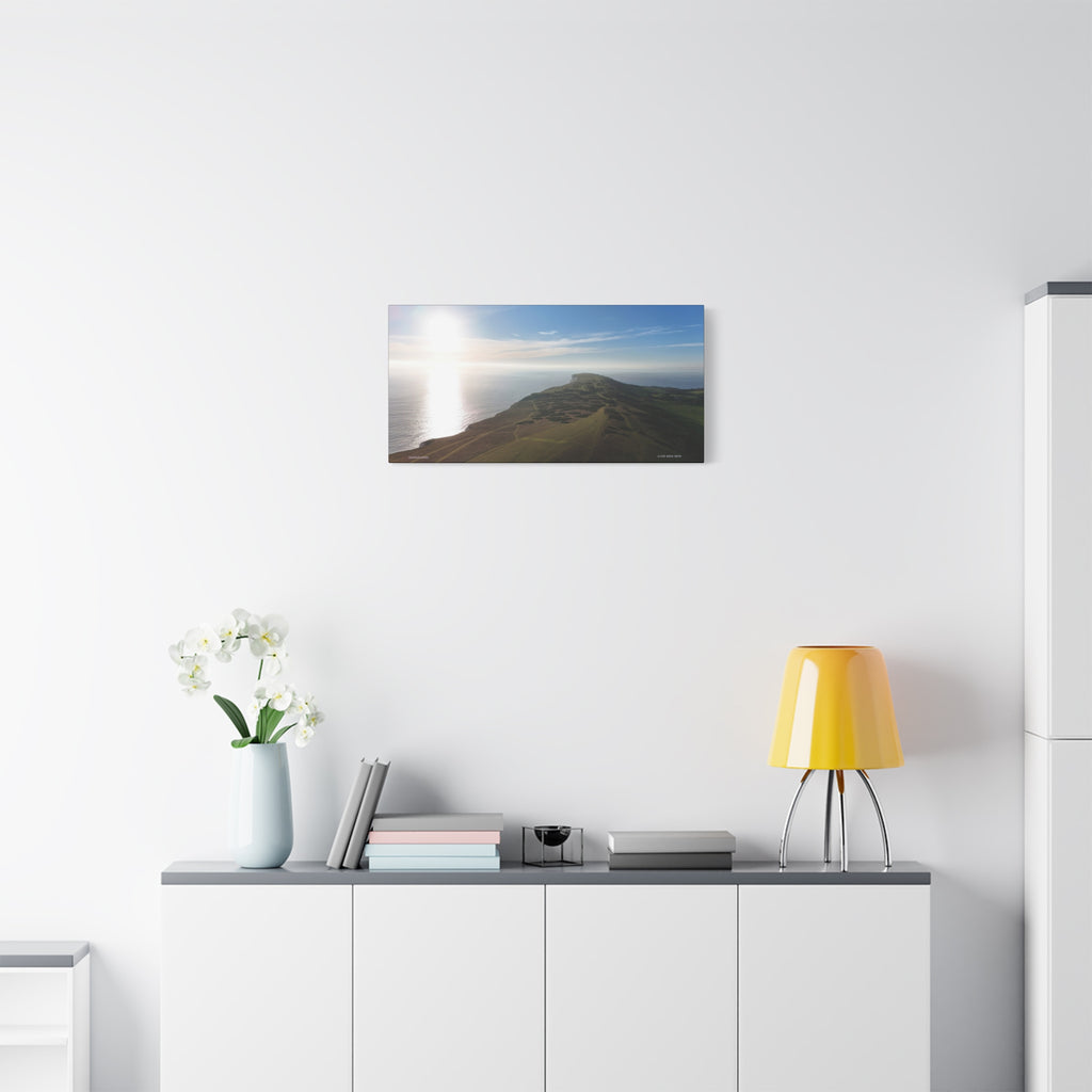 Isle of Wight Aerial Canvas Print — Tennyson to the Needles Stretched Wall Art