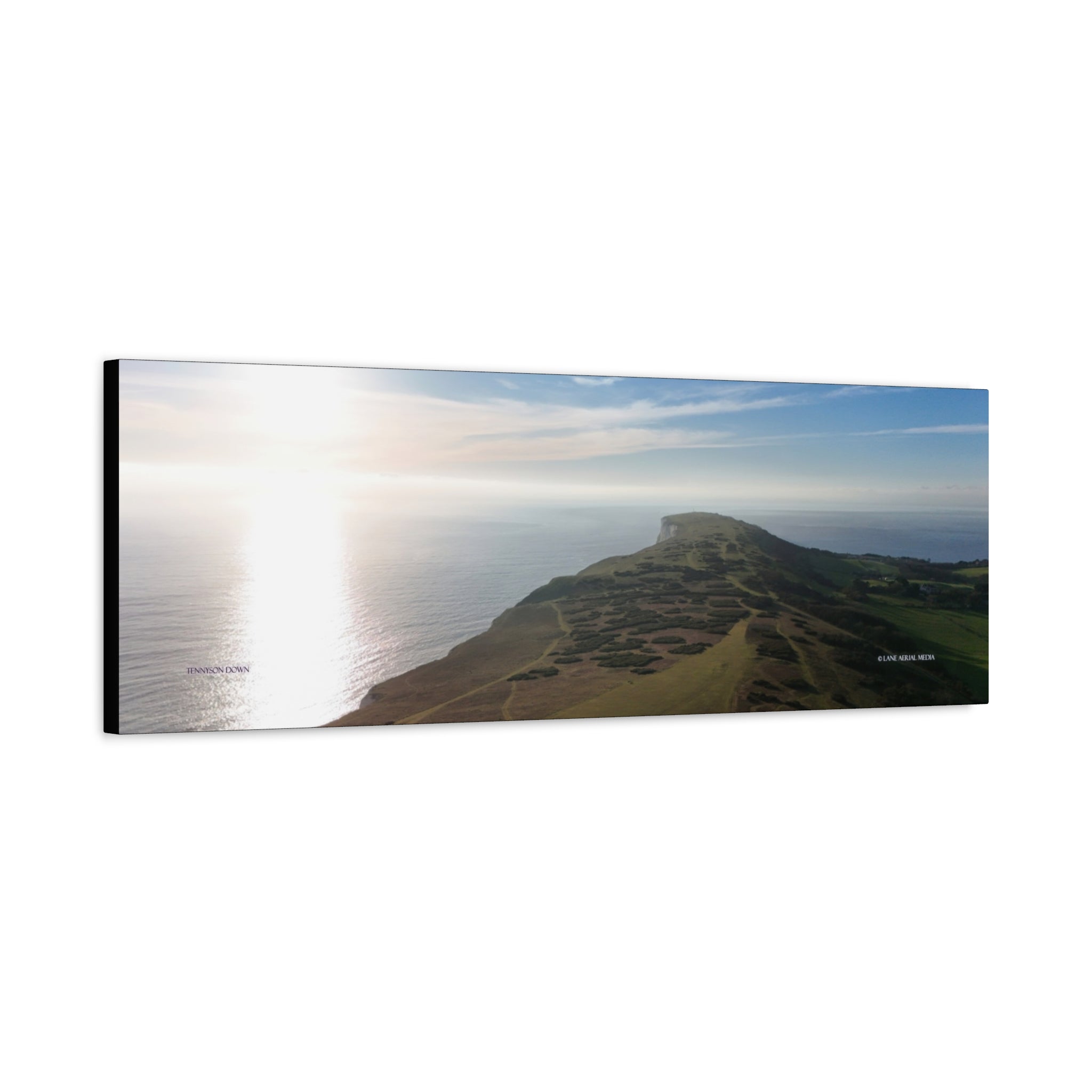 Isle of Wight Canvas Print — Tennyson to the Needles Stretched Matte Wall Art