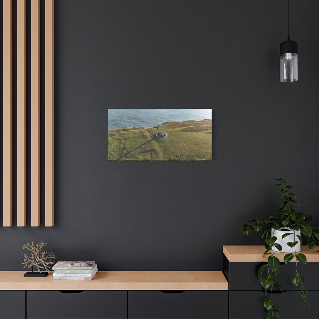 Isle of Wight Aerial Canvas Print — Tennyson Monument Panoramic Wall Art